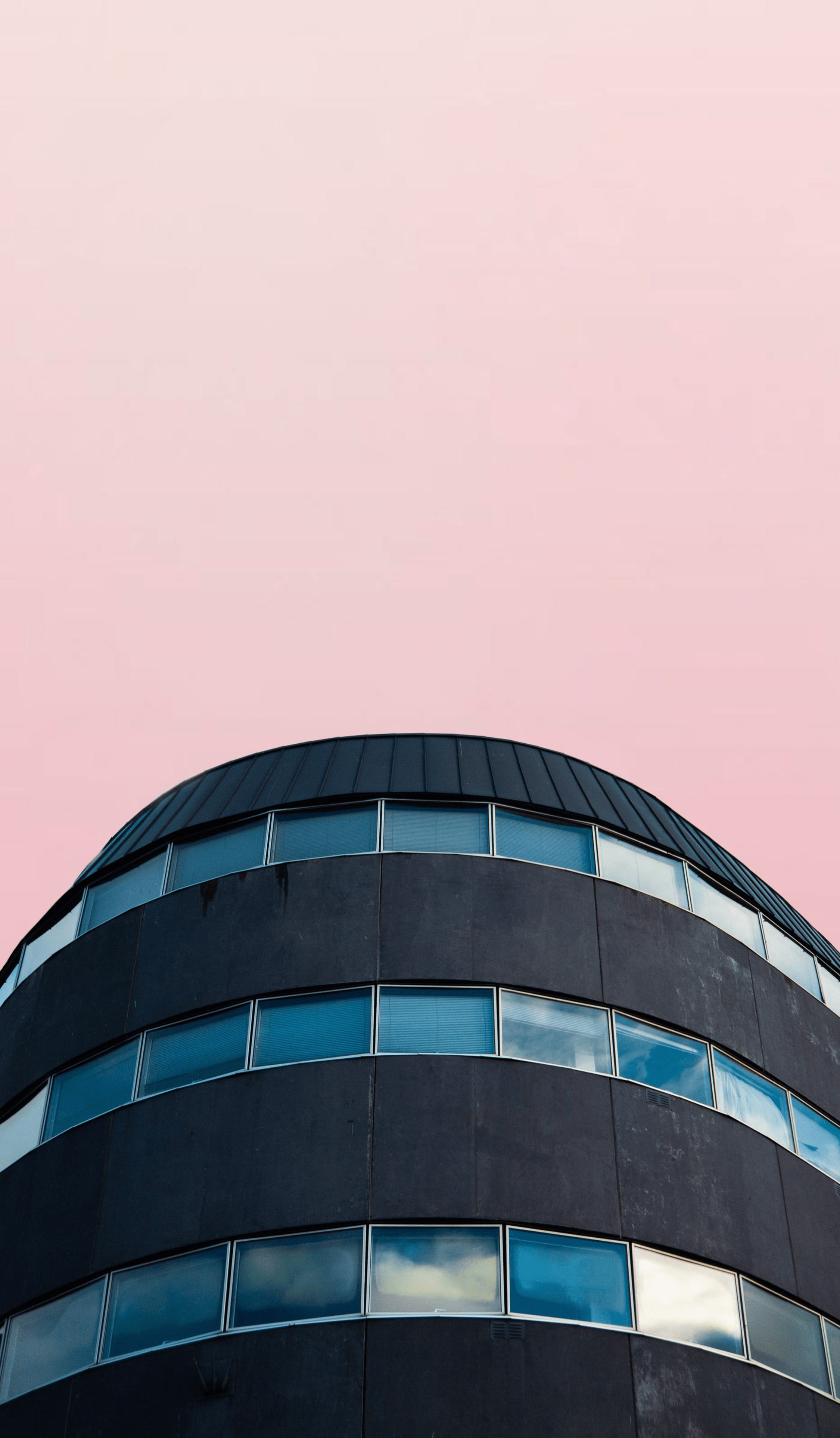 outdoors, skyscraper, office building, black, line, modern, office, building exterior, rise, blue, sky, geometric, minimalist, low angle view, Phone HD Wallpaper