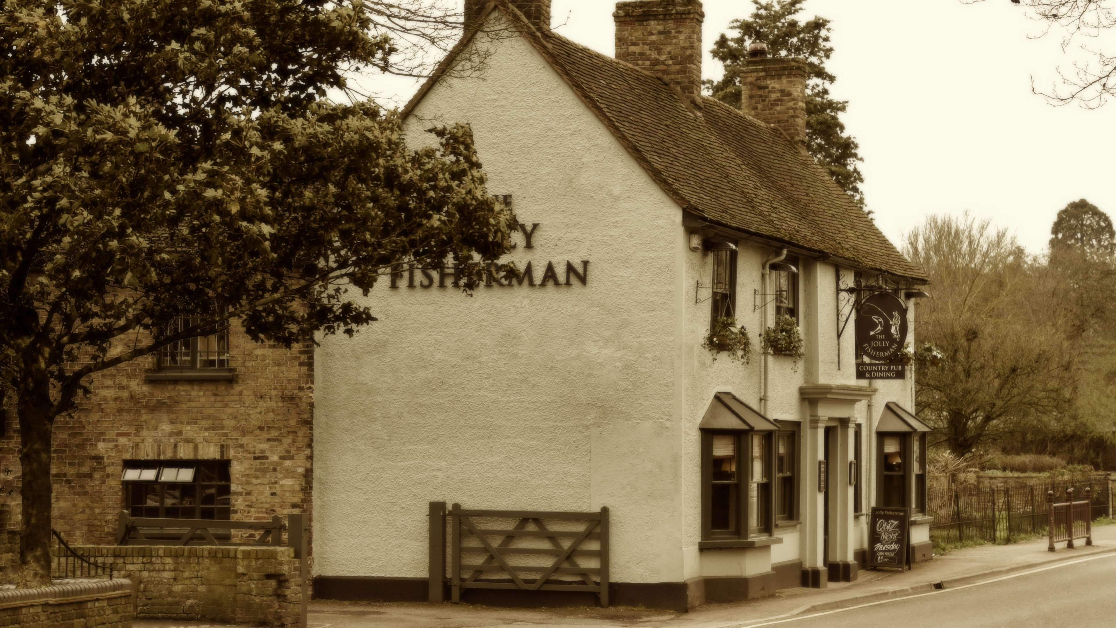 pub, english, architecture, 4K, built structure, nature, tourism, scenic, britain, no people, uk, scenery, countryside, house, rustic, day, street, country, HD Wallpaper