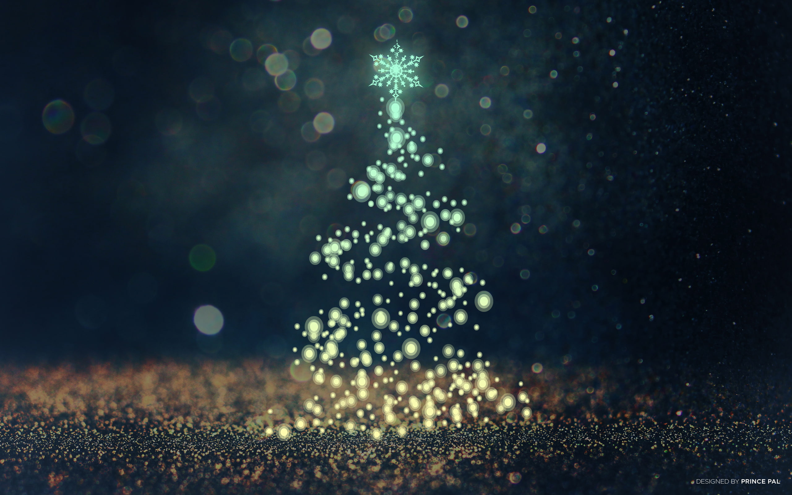 blue, CGI, HD, Christmas tree, photo, focus, light, neon, figure, shallow, Bokeh, 2K, tree, christmas, Sparkles, HD Wallpaper