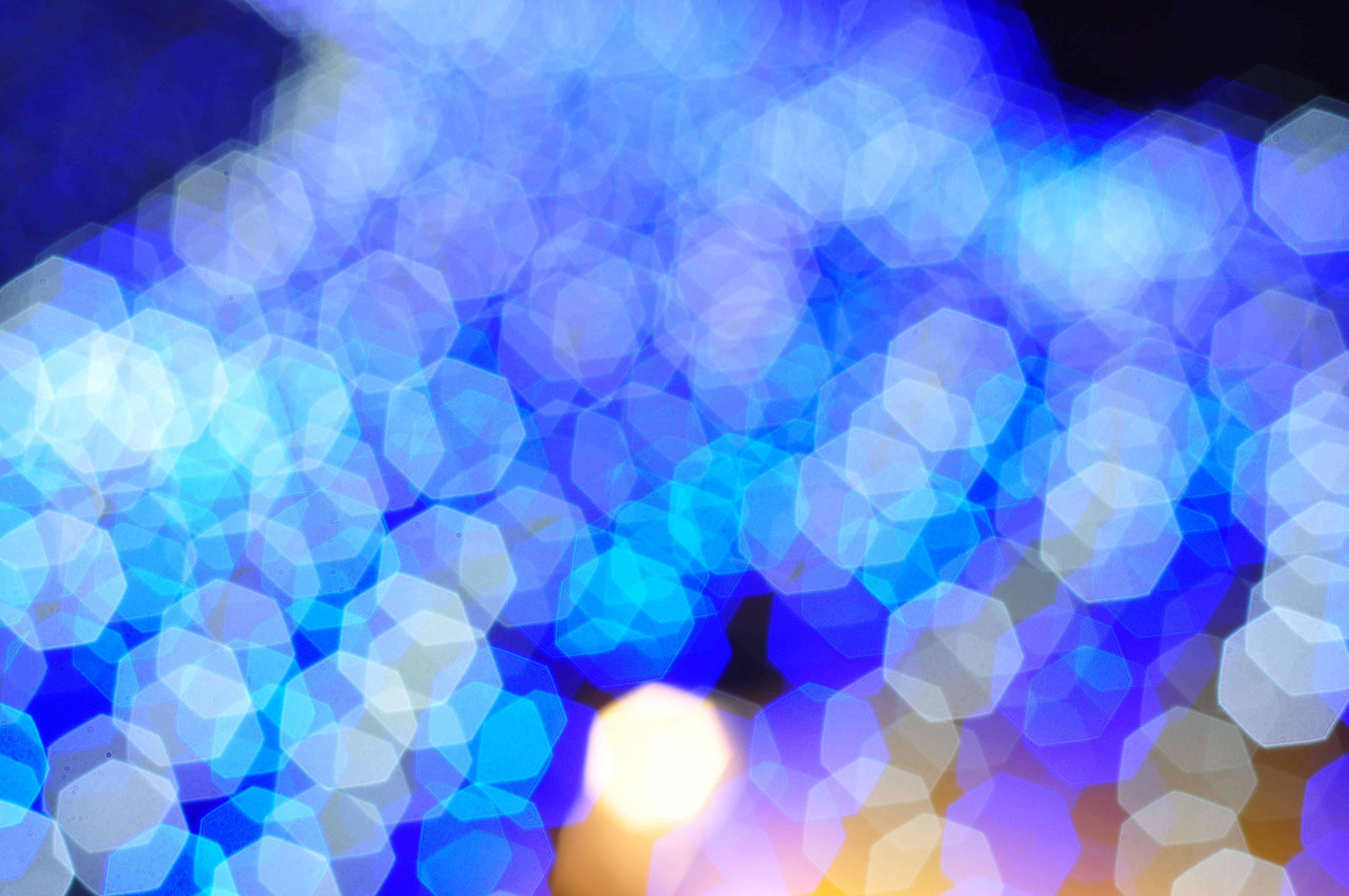 geometric shape, illuminated, no people, bokeh, purple, circle, shiny, bright, abstract backgrounds, 4K, reflection, glowing, light - natural phenomenon, HD Wallpaper