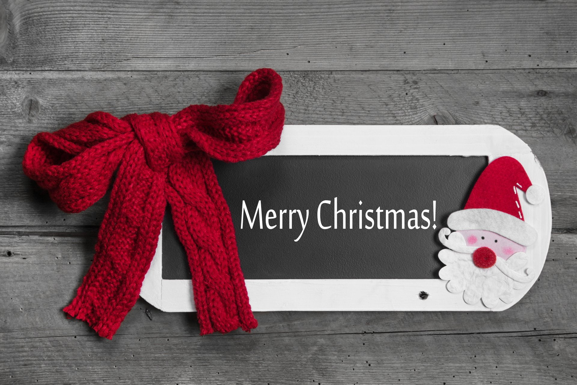 Merry Christmas, Christmas, wood - material, no people, red, clothing, western script, wool, still life, 1080P, textile, message, craft, text, emotion, HD Wallpaper