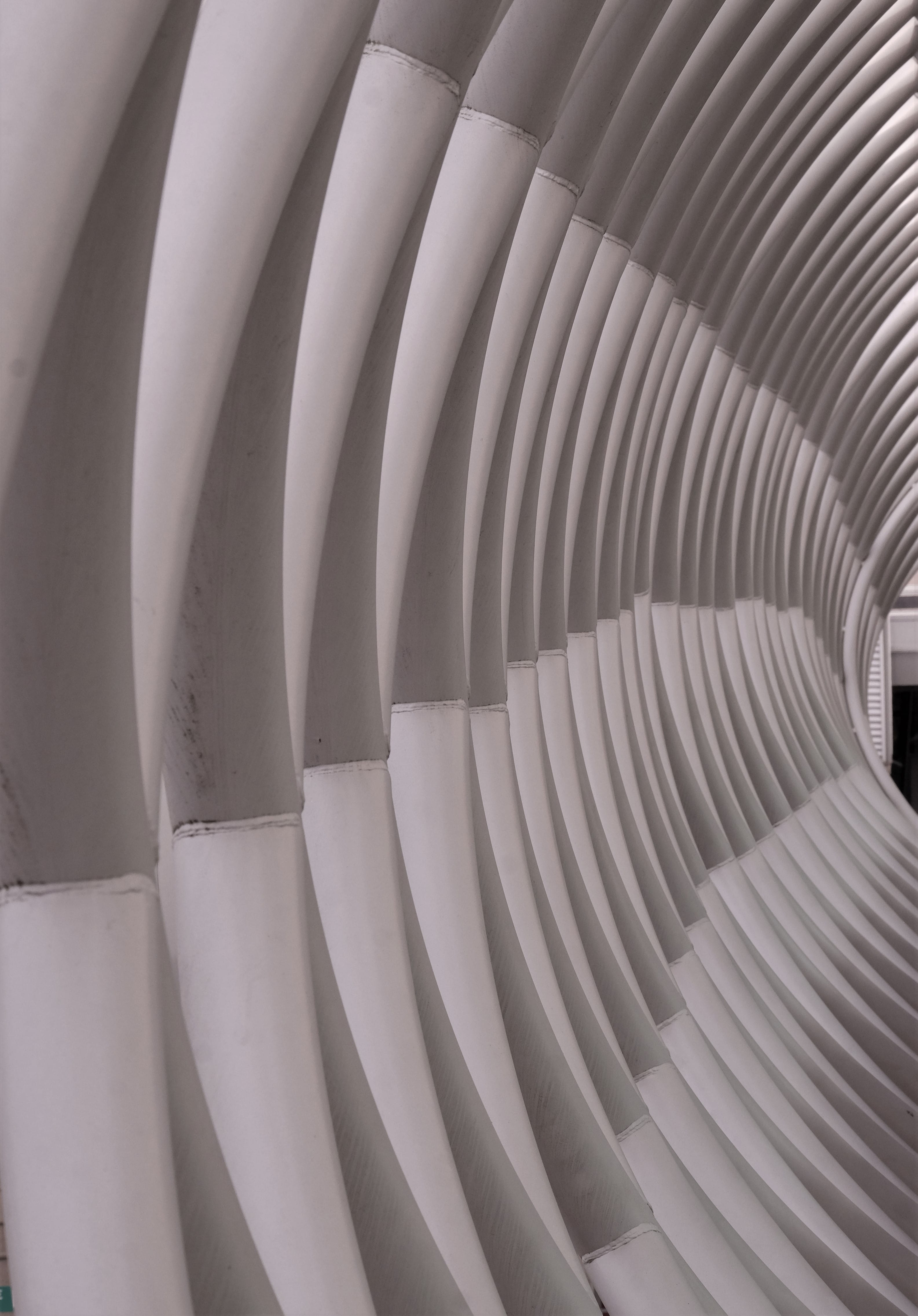 banister, close-up, window, built structure, vault ceiling, dome, architecture, repetition, industry, skylight, staircase, handrail, machine, corridor, Phone HD Wallpaper