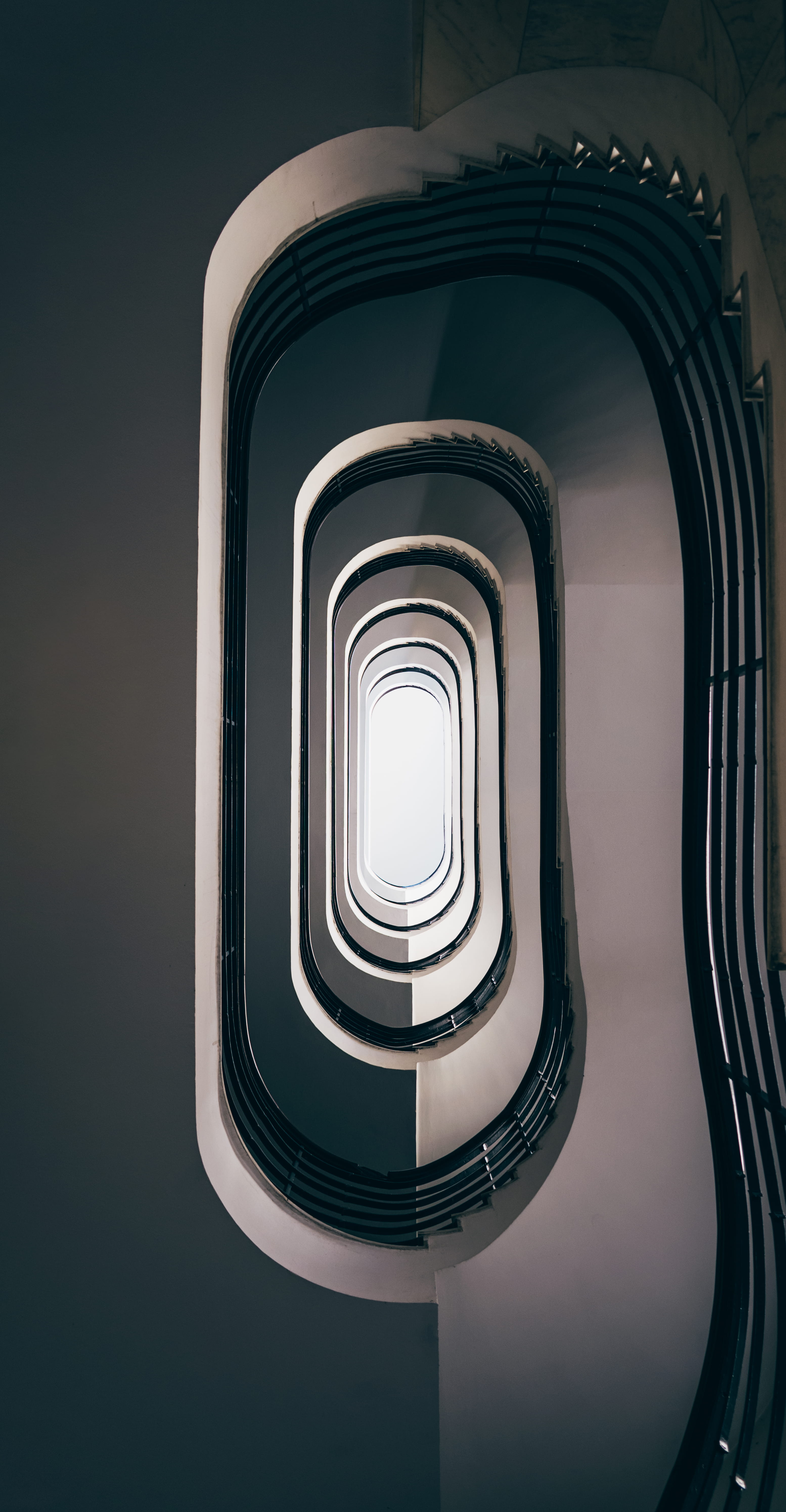 jeans, built structure, railing, grey, day, spiral, handrail, denim, apparel, maze, steps and staircases, indoors, pants, shape, 5K, clothing, Phone HD Wallpaper