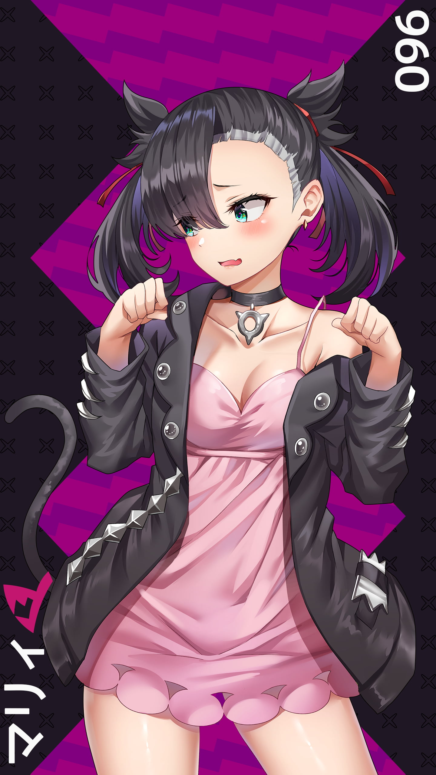 2D, 2K, anime, Marnie (Pokemon), digital art, Pokémon Sword and shield, cat girl, marnie, Pokemon SwordandShield, anime girls, artwork, vertical, Phone HD Wallpaper
