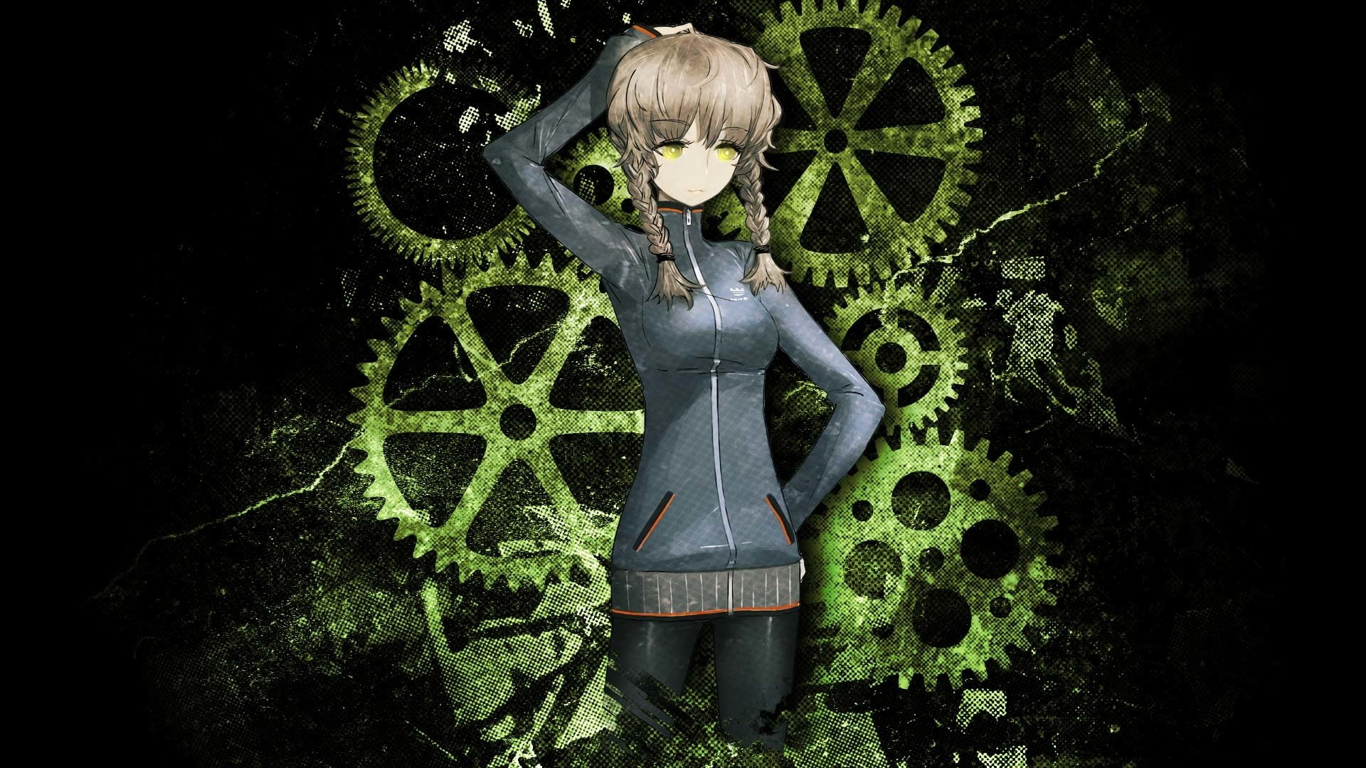 childhood, girls, Suzuha Amane, creativity, innocence, three quarter length, offspring, Anime, art and craft, plant, nature, digital composite, Steins;Gate, HD Wallpaper