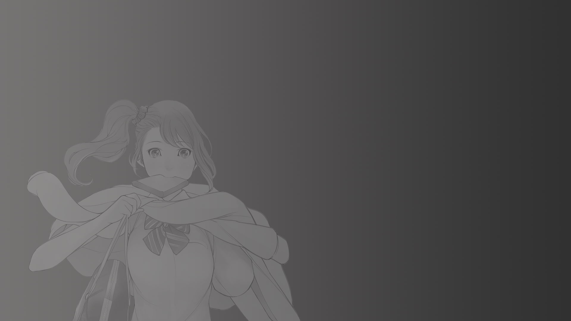 1080P, monochrome, Tennouji Nae, anime girls, simple background, anime, HD Wallpaper