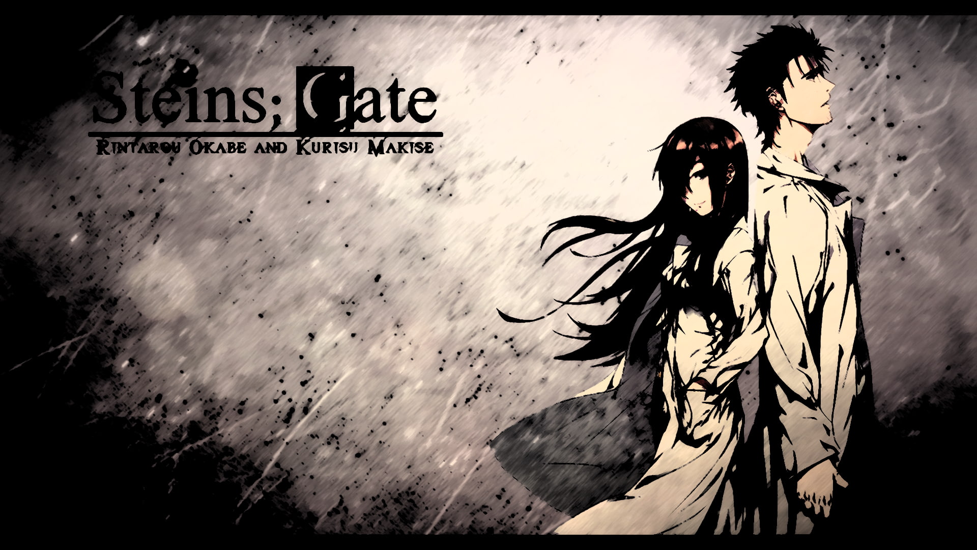Okabe Rintarou, anime girls, Makise Kurisu, Steins;Gate, 1080P, anime boys, anime, HD Wallpaper