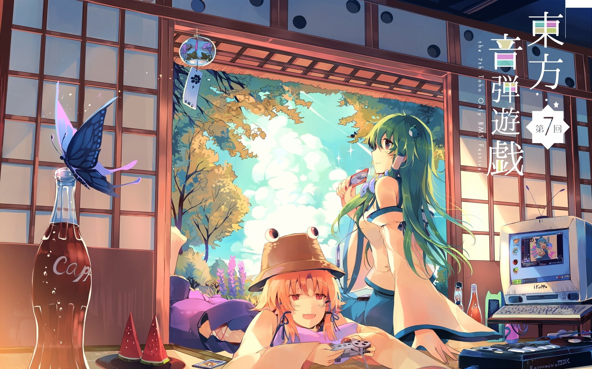 Touhou, Suwako Moriya, Cirno (Touhou), 1080P, Anime, Sanae Kochiya, HD Wallpaper