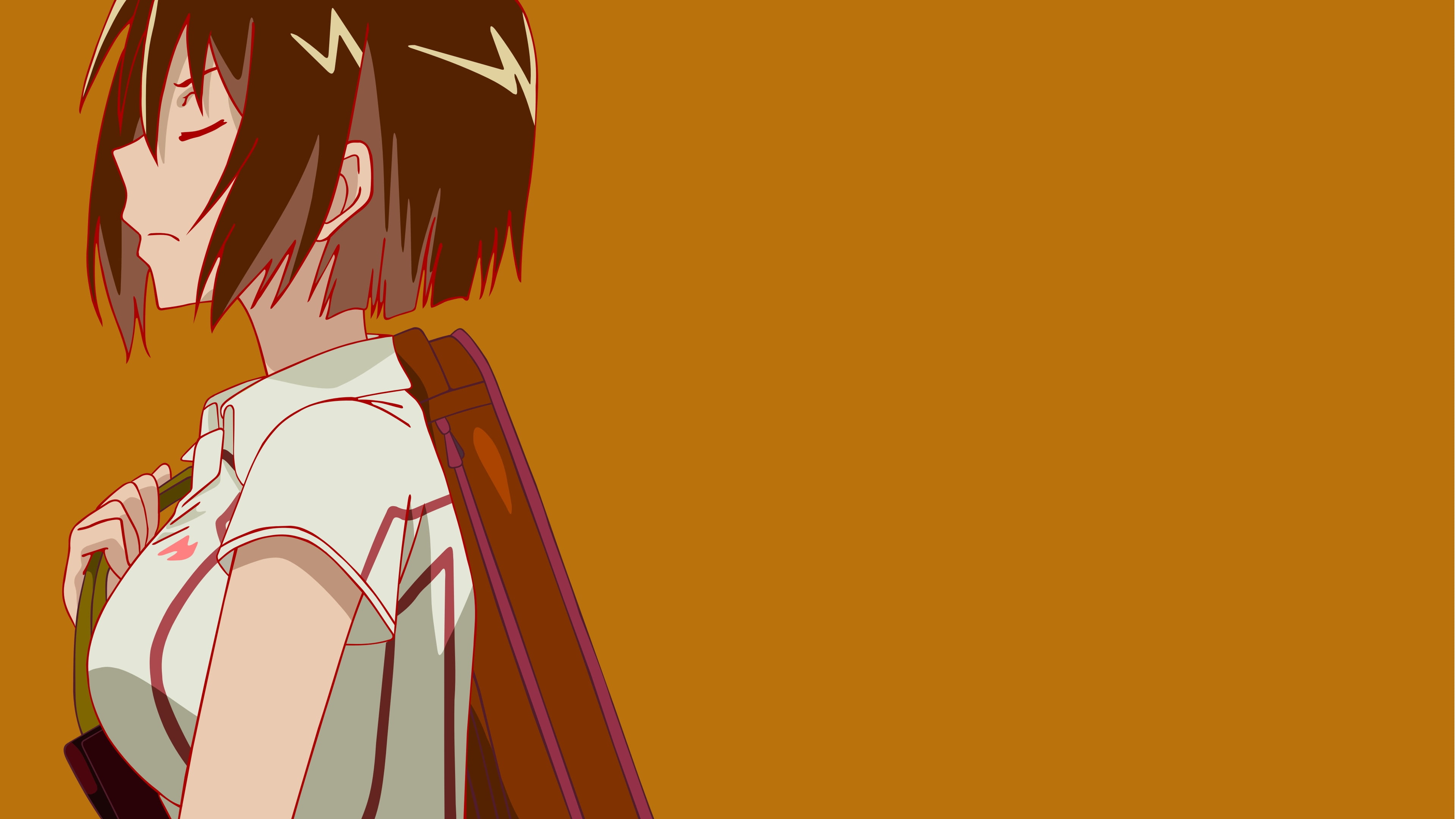 yellow, lifestyles, architecture, girl, illustration, single object, wheel, teenage Girls, beautiful, woman, sankarea, vector, wall - building feature, HD Wallpaper