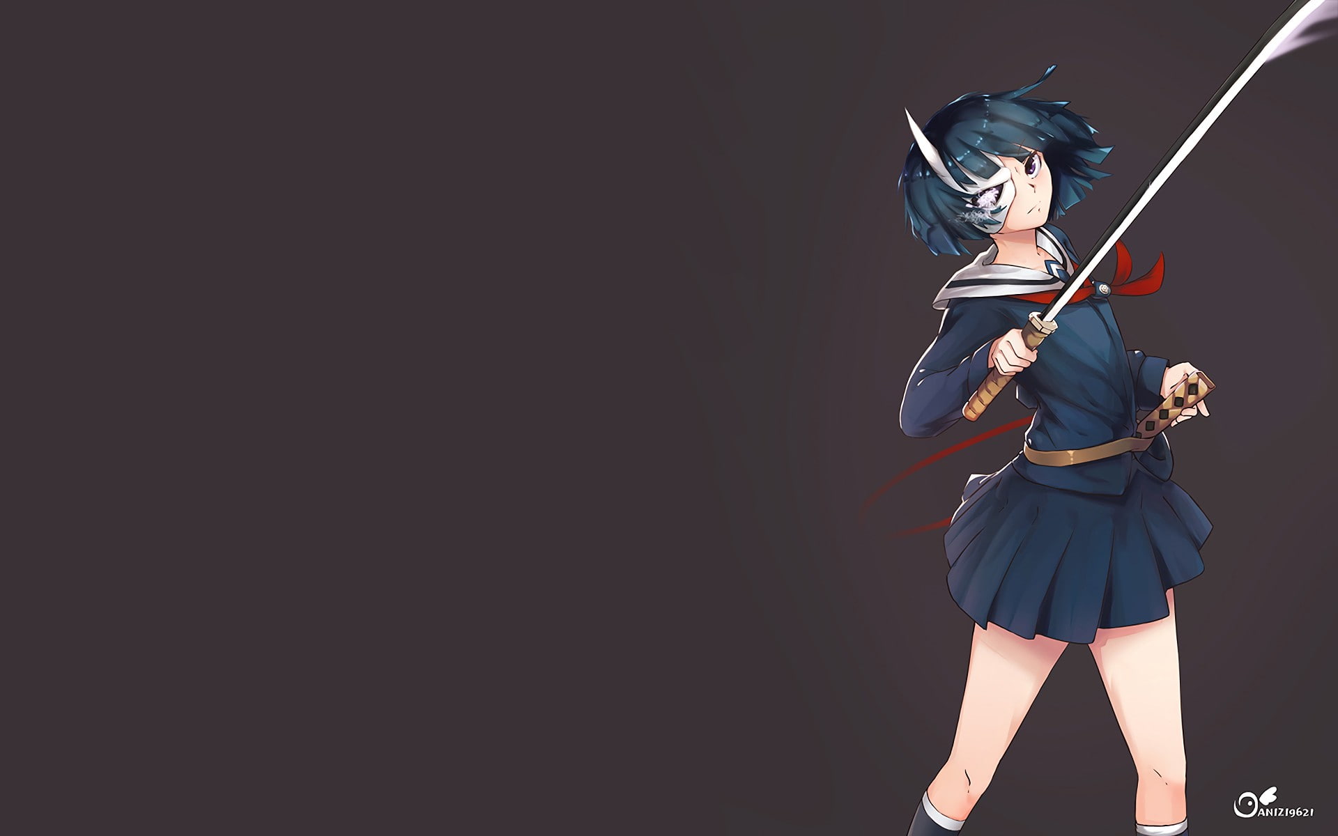 Onigawara Rin, anime girls, Busou Shoujo Machiavellianism, 1080P, HD Wallpaper
