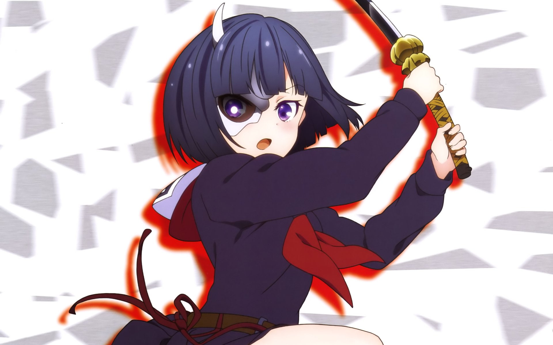 1080P, Armed Girls Machiavellism, Busou Shoujo Machiavellianism, Anime, Rin Onigawara, HD Wallpaper