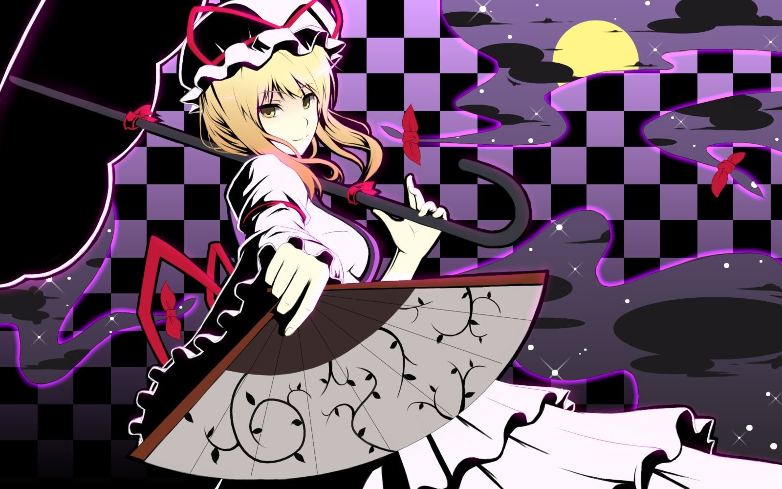 umbrellas, yakumo, girls, 720P, blondes, yukari, tabard, anime, touhou, HD Wallpaper