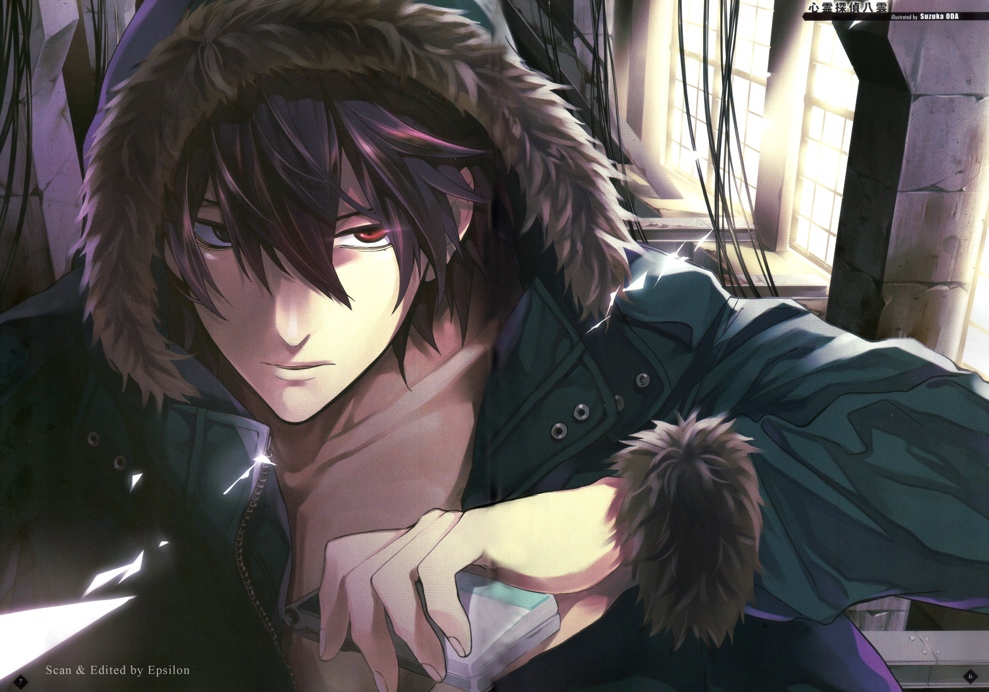4K, Shinrei Tantei Yakumo, Saitou Yakumo, anime, anime boys, HD Wallpaper