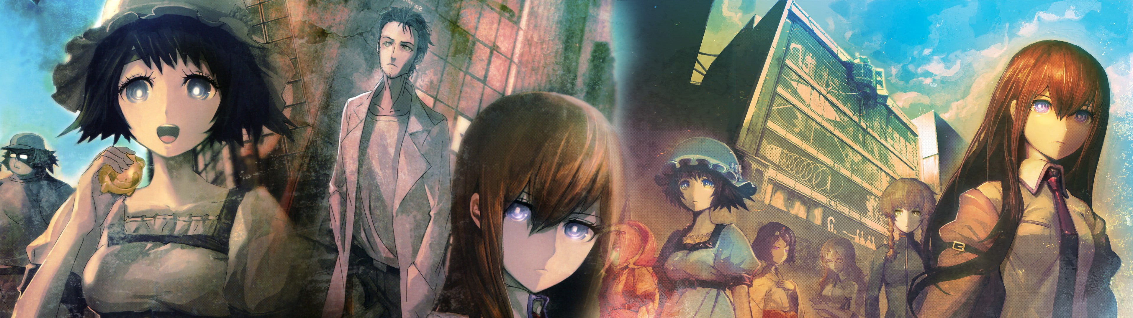 steinsgate makise kurisu okabe rintarou anime, 4K, HD Wallpaper
