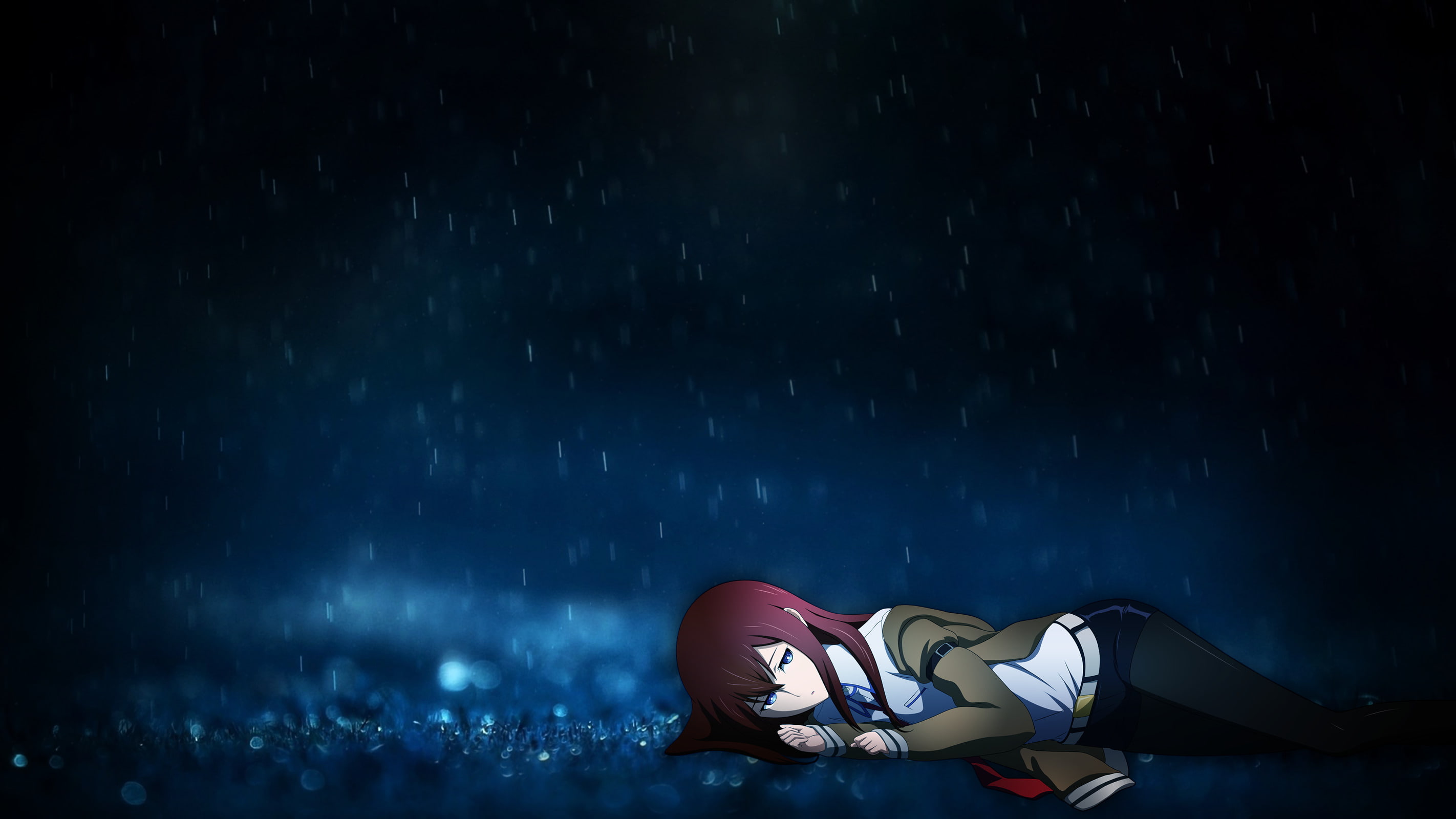 winter, soccer, emotion, cold temperature, lifestyles, adult, night, copy space, sport, steinsgate makise kurisu anime girls rain anime, success, competition, HD Wallpaper