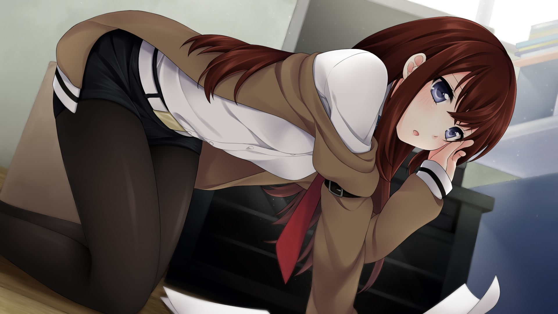 1080P, anime anime girls steinsgate makise kurisu, HD Wallpaper