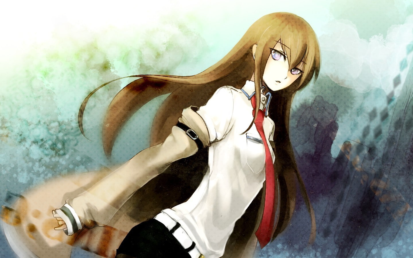 arts culture and entertainment, 720P, clothing, fantasy, anime anime girls steinsgate makise kurisu, hairstyle, indoors, beautiful woman, one person, waist up, HD Wallpaper
