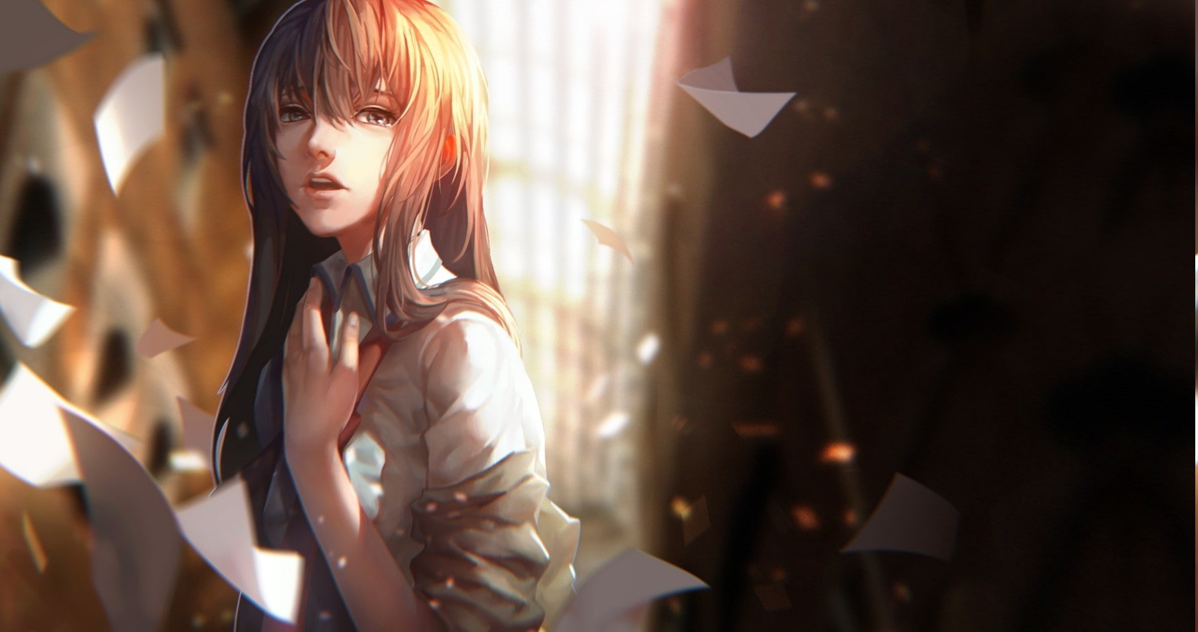 720P, anime anime girls steinsgate makise kurisu, HD Wallpaper