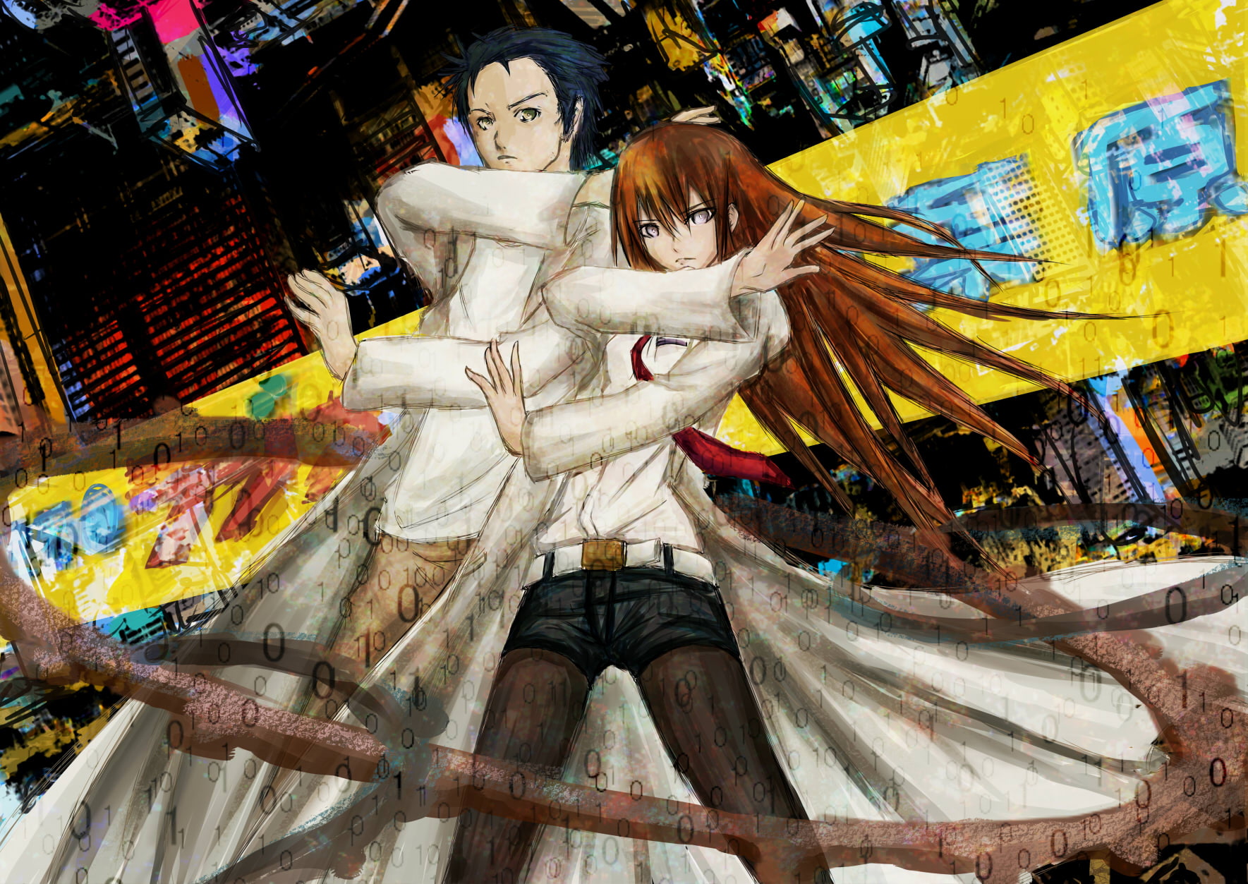 Anime, 720P, Kurisu Makise, Rintaro Okabe, Steins;Gate, HD Wallpaper