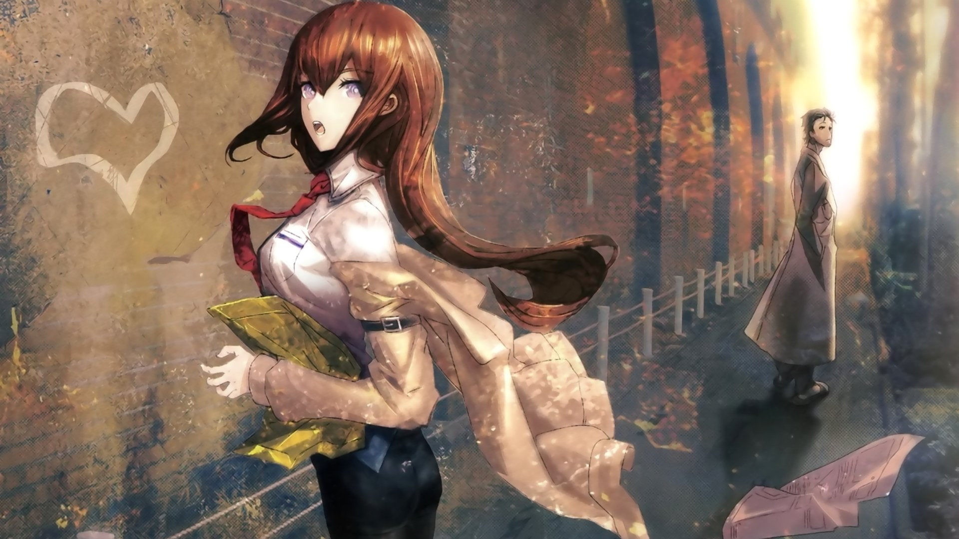 Anime, sculpture, fashion, Steins;Gate, human representation, creativity, women, 1080P, Rintaro Okabe, male likeness, architecture, day, nature, glass - material, HD Wallpaper