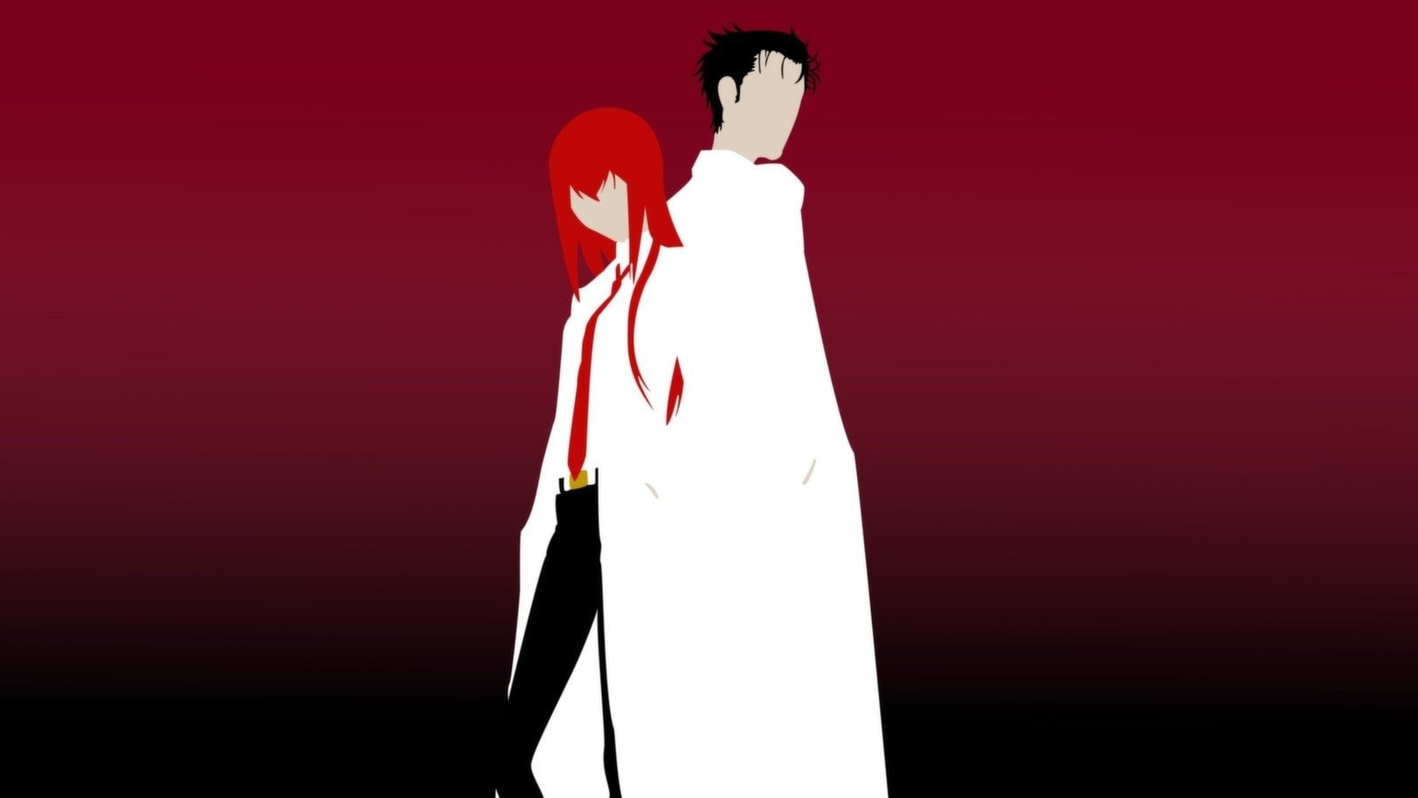 720P, Rintaro Okabe, Anime, Kurisu Makise, Steins;Gate, HD Wallpaper