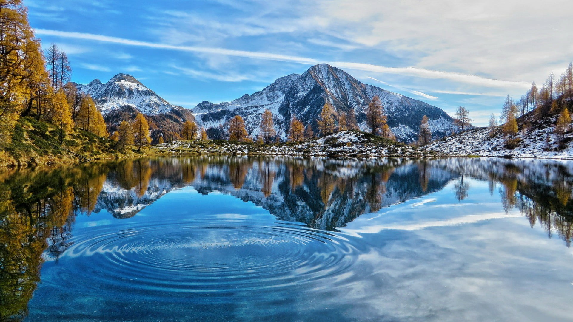 mountain, nature, no people, cold temperature, reflection, idyllic, beauty in nature, snow, valle maggia, cimalmotto, outdoors, tranquility, lake, day, HD Wallpaper