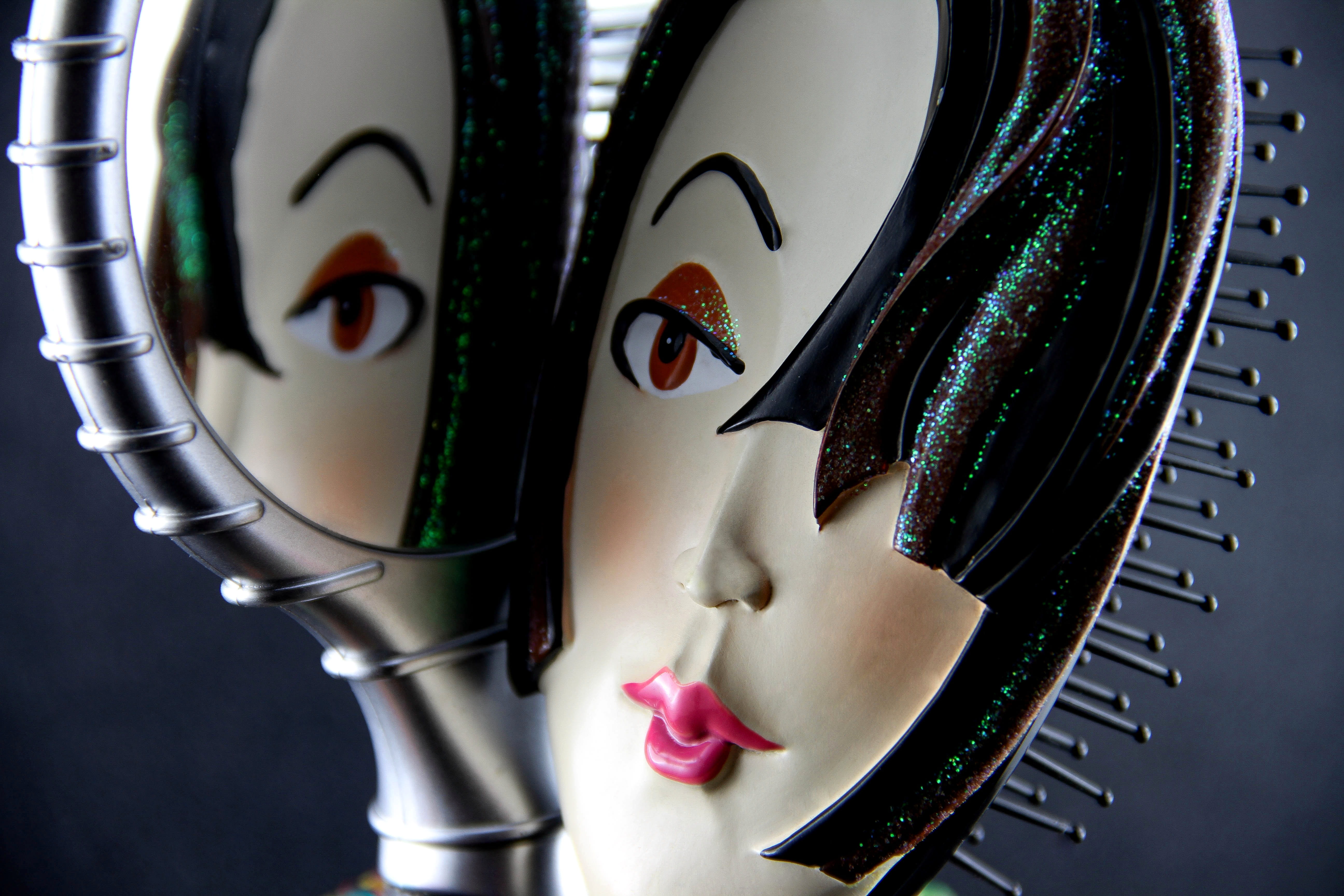 human representation, barber supplies, hair brush, brush, craft, 5K, mirror, studio shot, single object, still life, close-up, art and craft, no people, HD Wallpaper