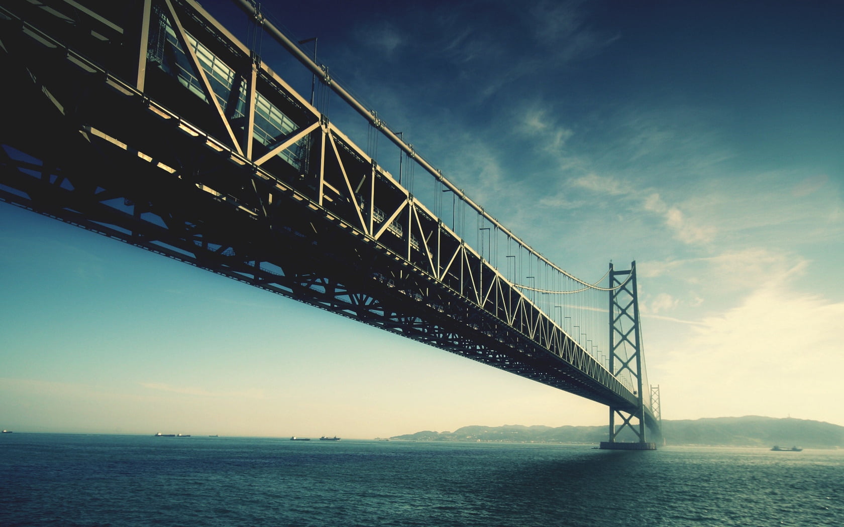 built Structure, paints, landscape, colors, bridge, san Francisco County, suspension Bridge, famous Place, traffic, scenics, bridge - Man Made Structure, HD Wallpaper