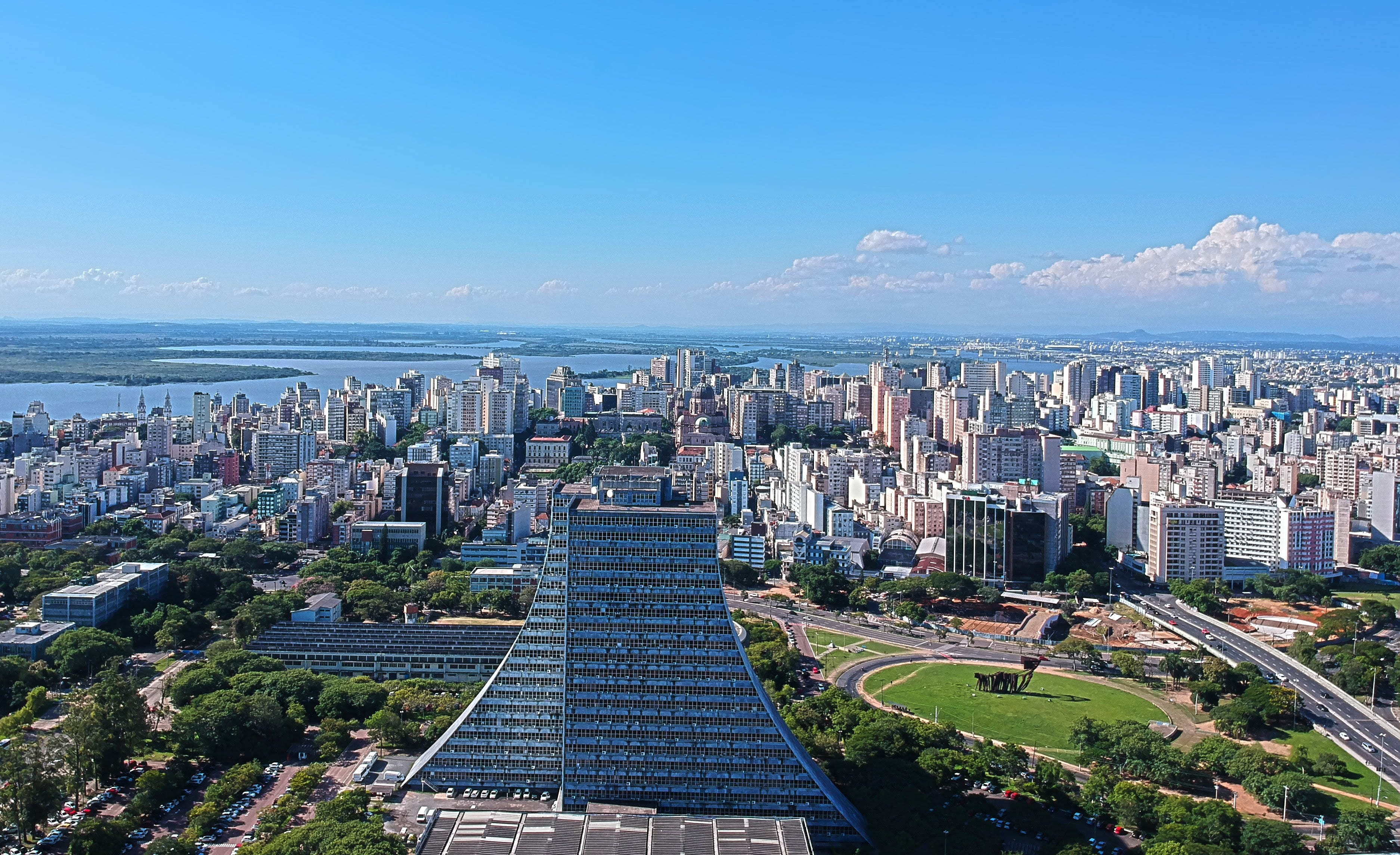 sea, air, crowd, day, nature, travel destinations, built structure, vista, office building exterior, building, panorama, horizontal, 2K, building exterior, HD Wallpaper