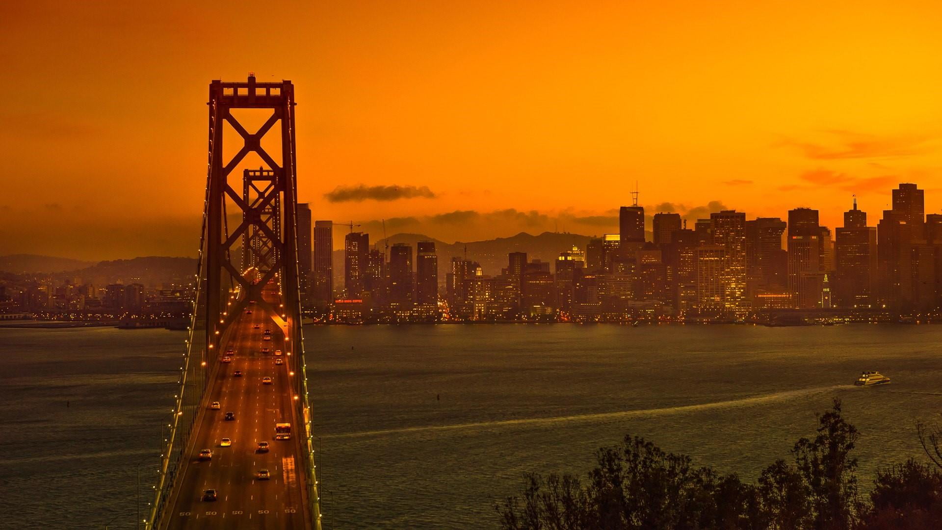 built structure, 1080P, cityscape, office building exterior, evening, nature, san francisco, metropolis, architecture, sky, no people, travel destinations, HD Wallpaper