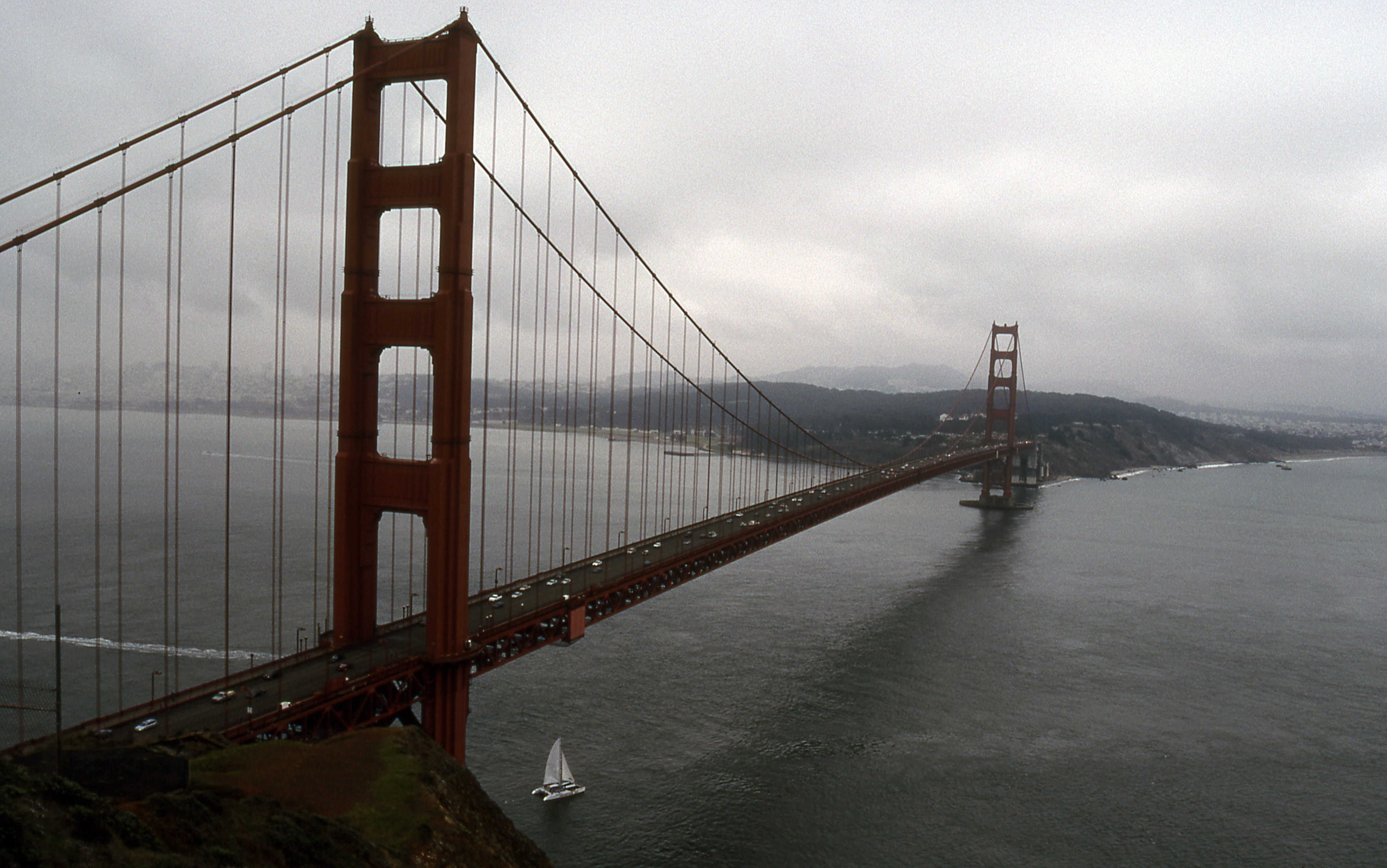 nature, bay, marin headlands, engineering, cloud - sky, connection, bridge - man made structure, sky, bay of water, golden gate, 4K, travel, long, california, HD Wallpaper