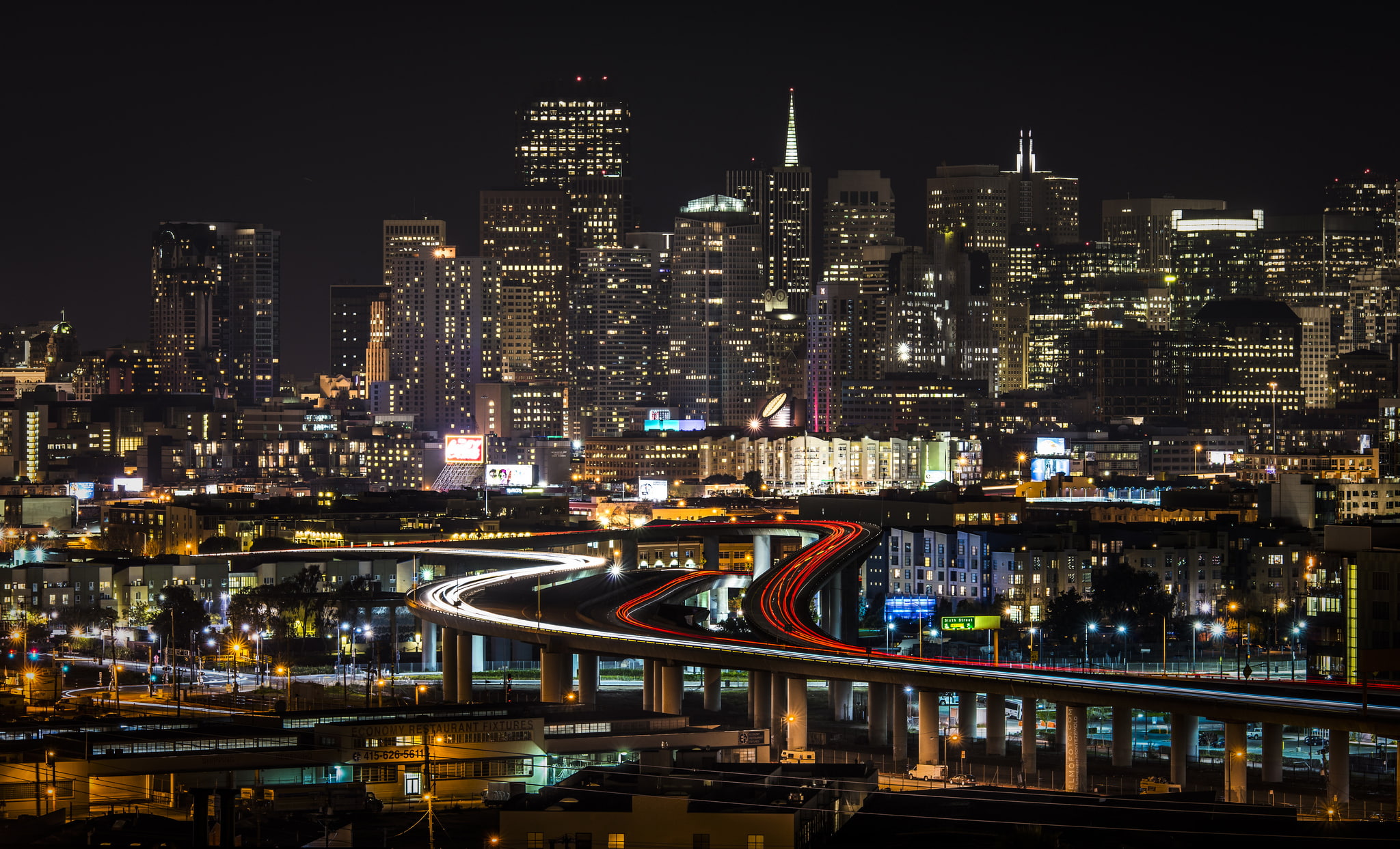 night, San Francisco, 1080P, lights, CA, USA, HD Wallpaper