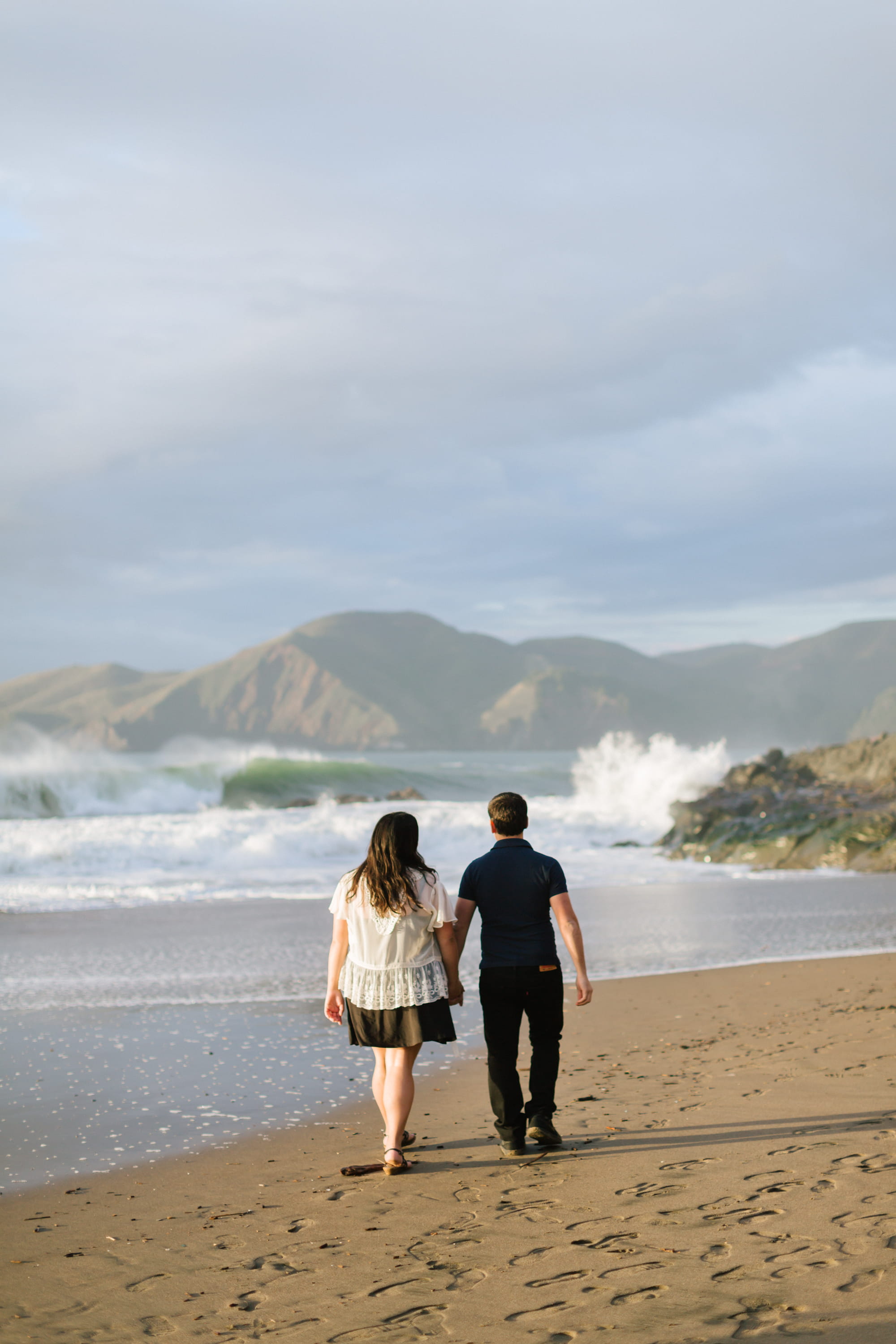 2K, positive emotion, shorts, promontory, baker beach, coast, beach, rear view, beauty in nature, human, clothing, water, scenics - nature, sky, nature, Phone HD Wallpaper