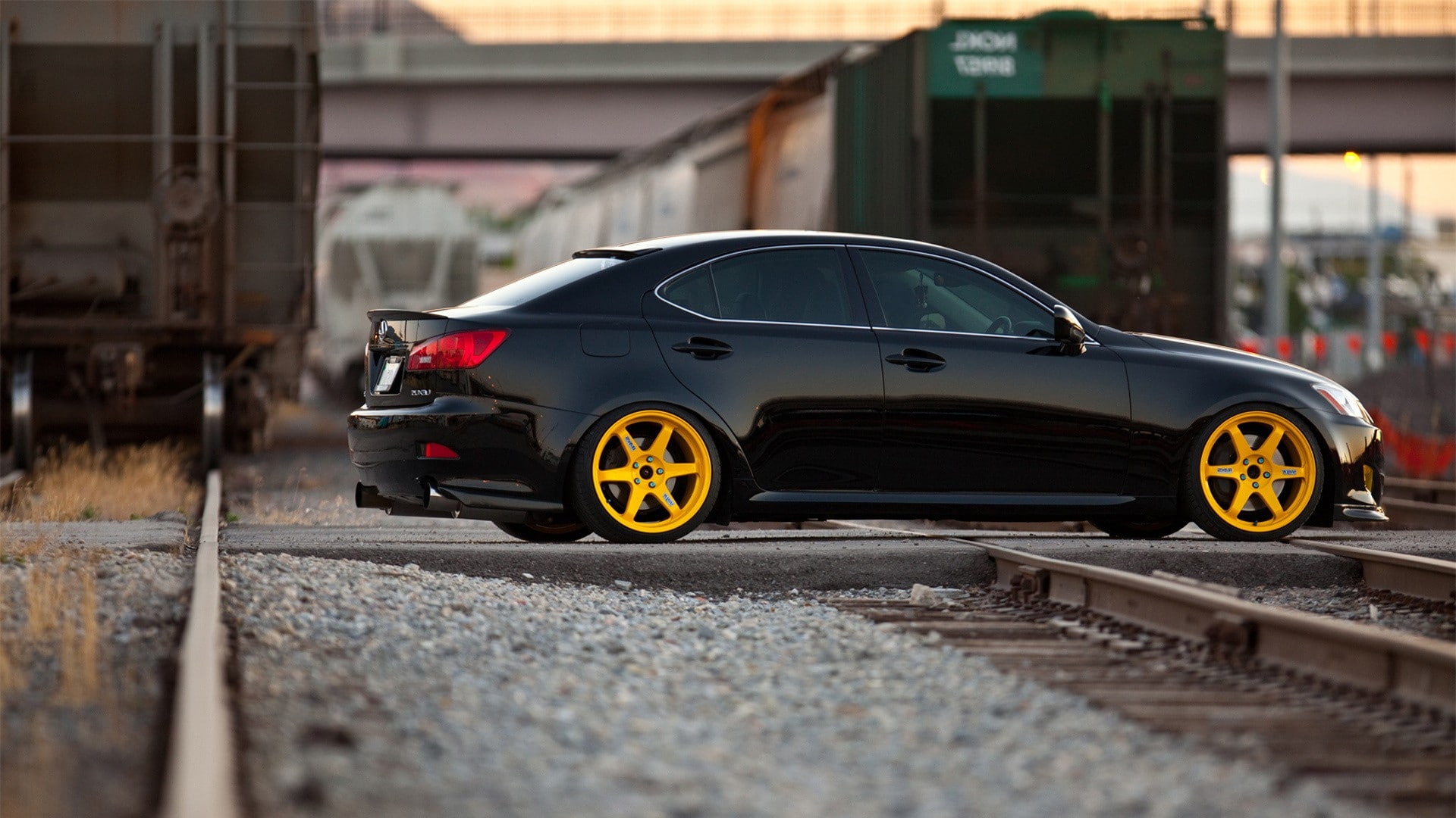 stance, flush, 1080P, cars, art, hella, black, x, hd, Lexus, HD Wallpaper
