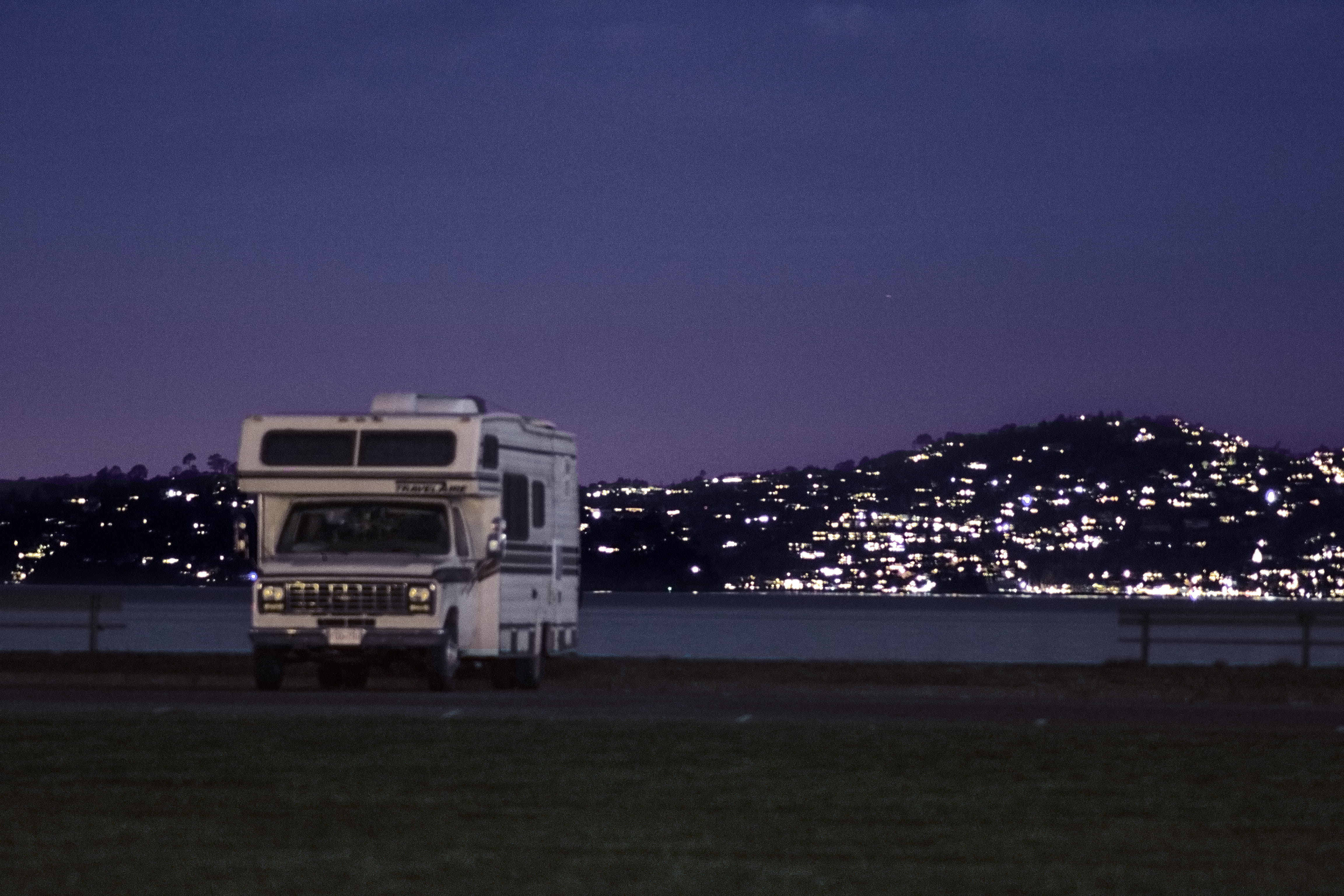 sea, building exterior, distance, copy space, lights, sausalito, travel, star, transportation, night, no people, mode of transportation, san francisco, HD Wallpaper