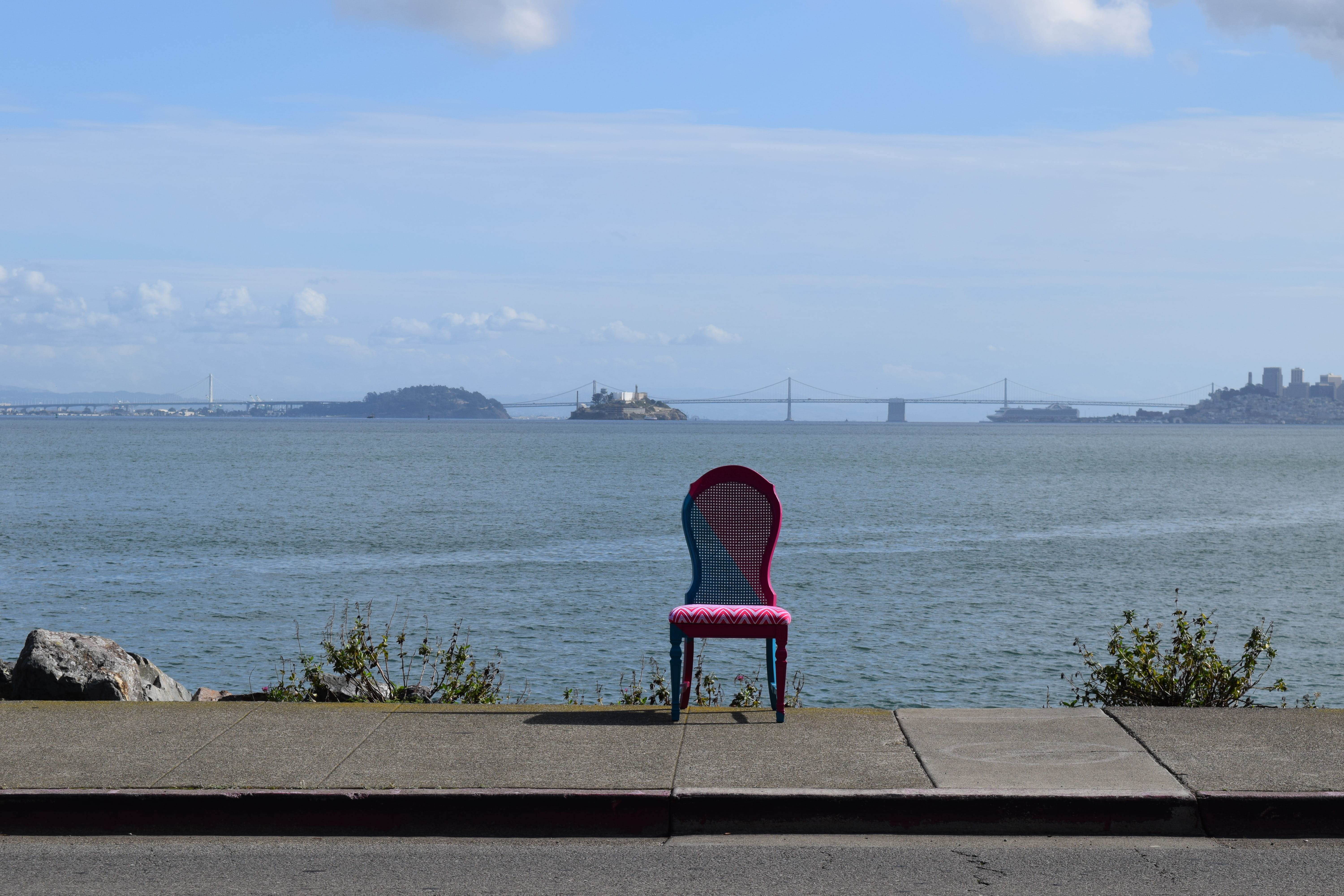relaxation, sausalito, alone, 5K, water, scenics - nature, outdoors, sea, beauty in nature, day, tranquil scene, sky, bay area, bridge, cloud - sky, no people, HD Wallpaper