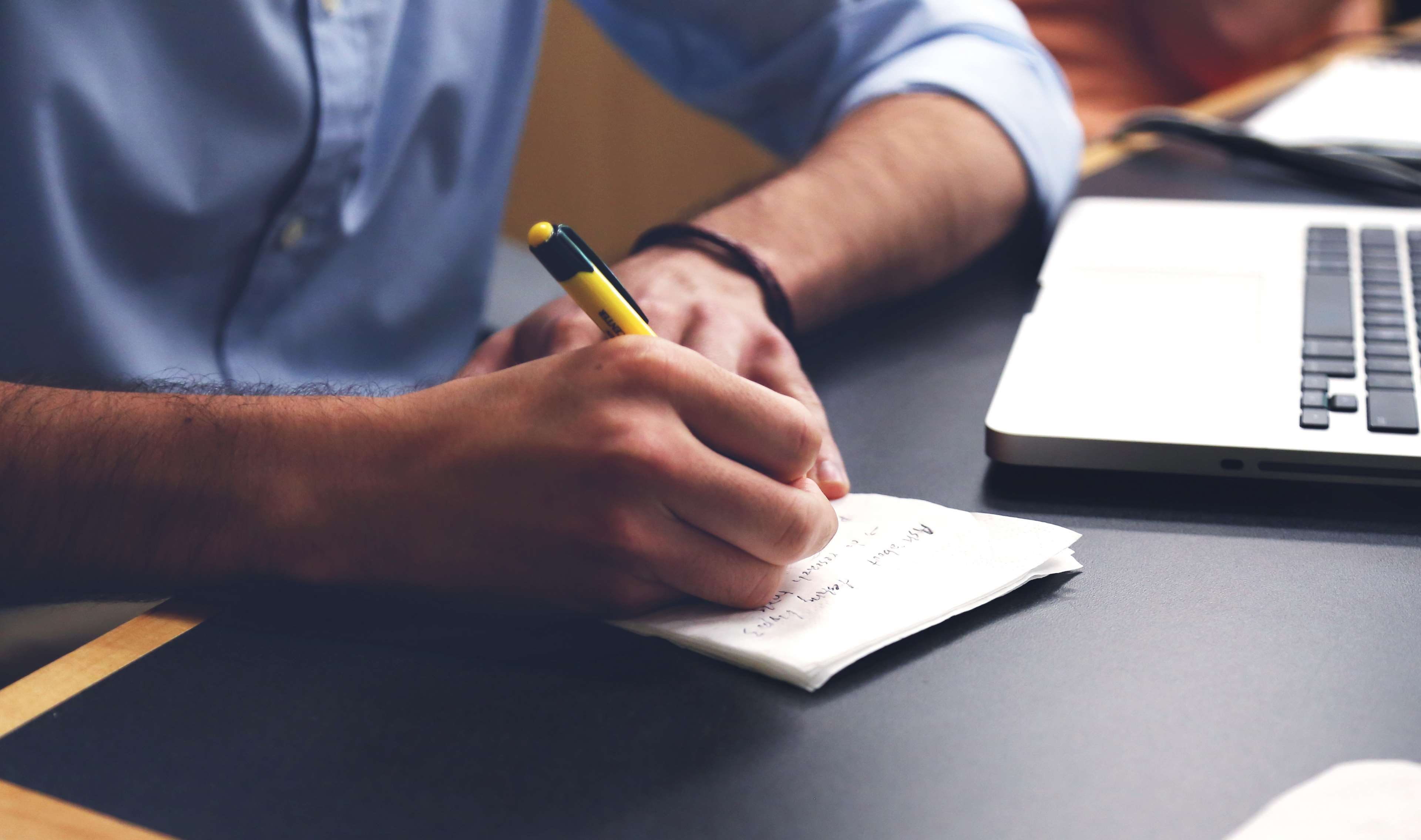 write, home office, laptops, computer, notebooks, publication, plan, creative, education, adult, pen, human hand, note pad, working, studying, table, human body part, HD Wallpaper
