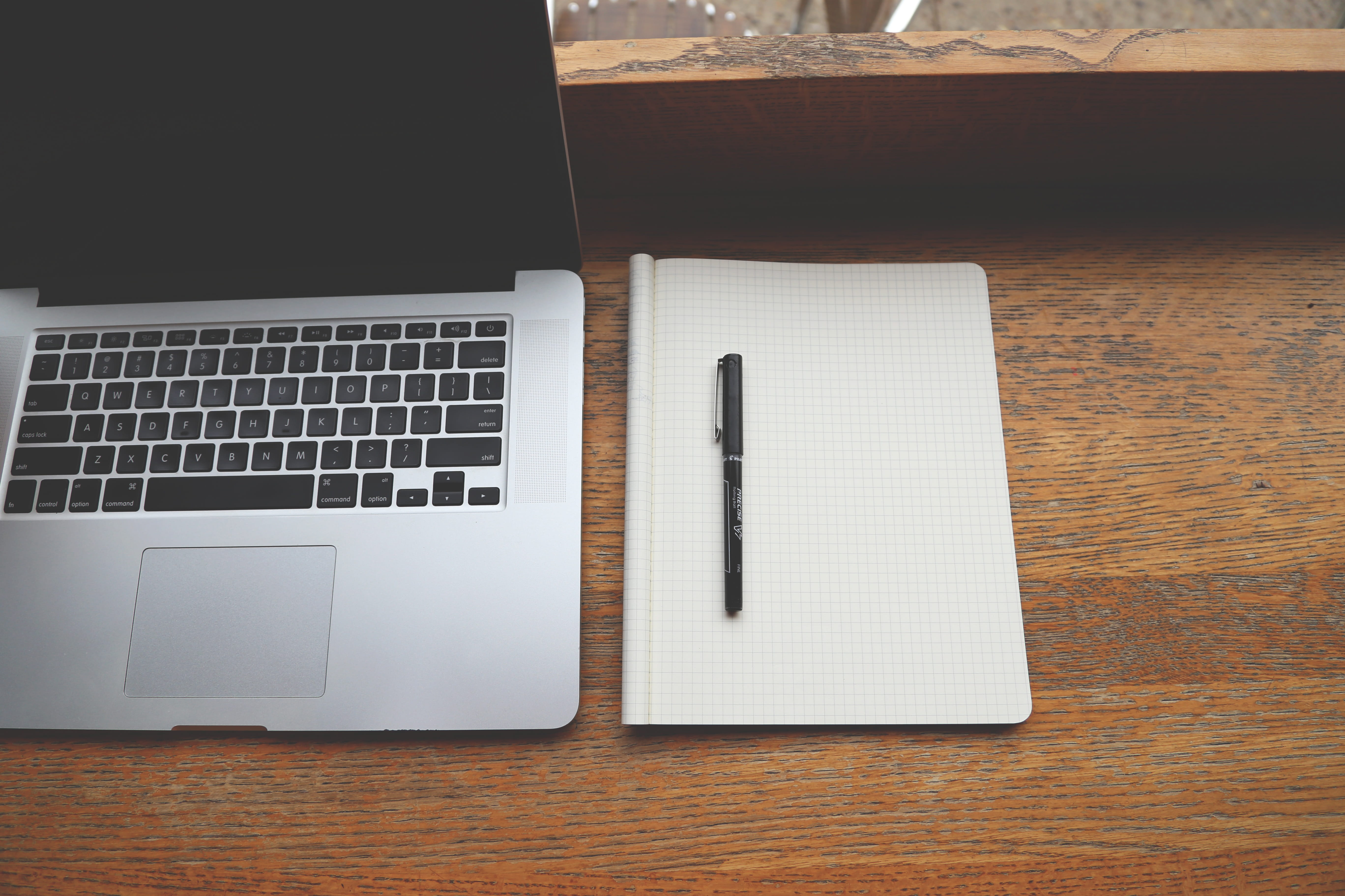 business, display, notepad, computer, computer keyboard, pen, 5K, modern, indoors, startup, technology, no people, directly above, plan, macbook, home office, HD Wallpaper