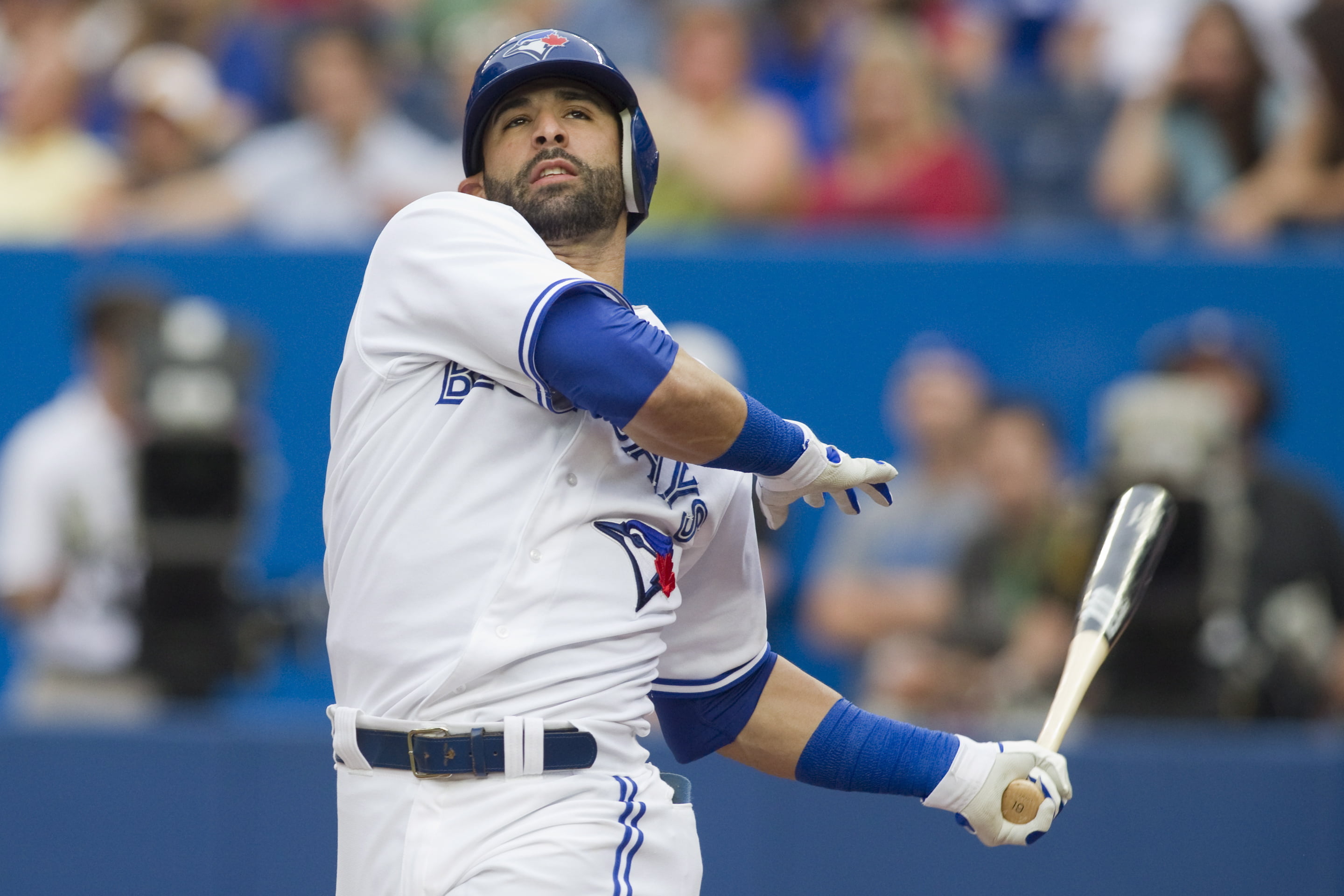 sports Uniform, action, professional Sport, front view, men, athlete, suit, three quarter length, blue, practicing, incidental people, toronto blue jays, HD Wallpaper