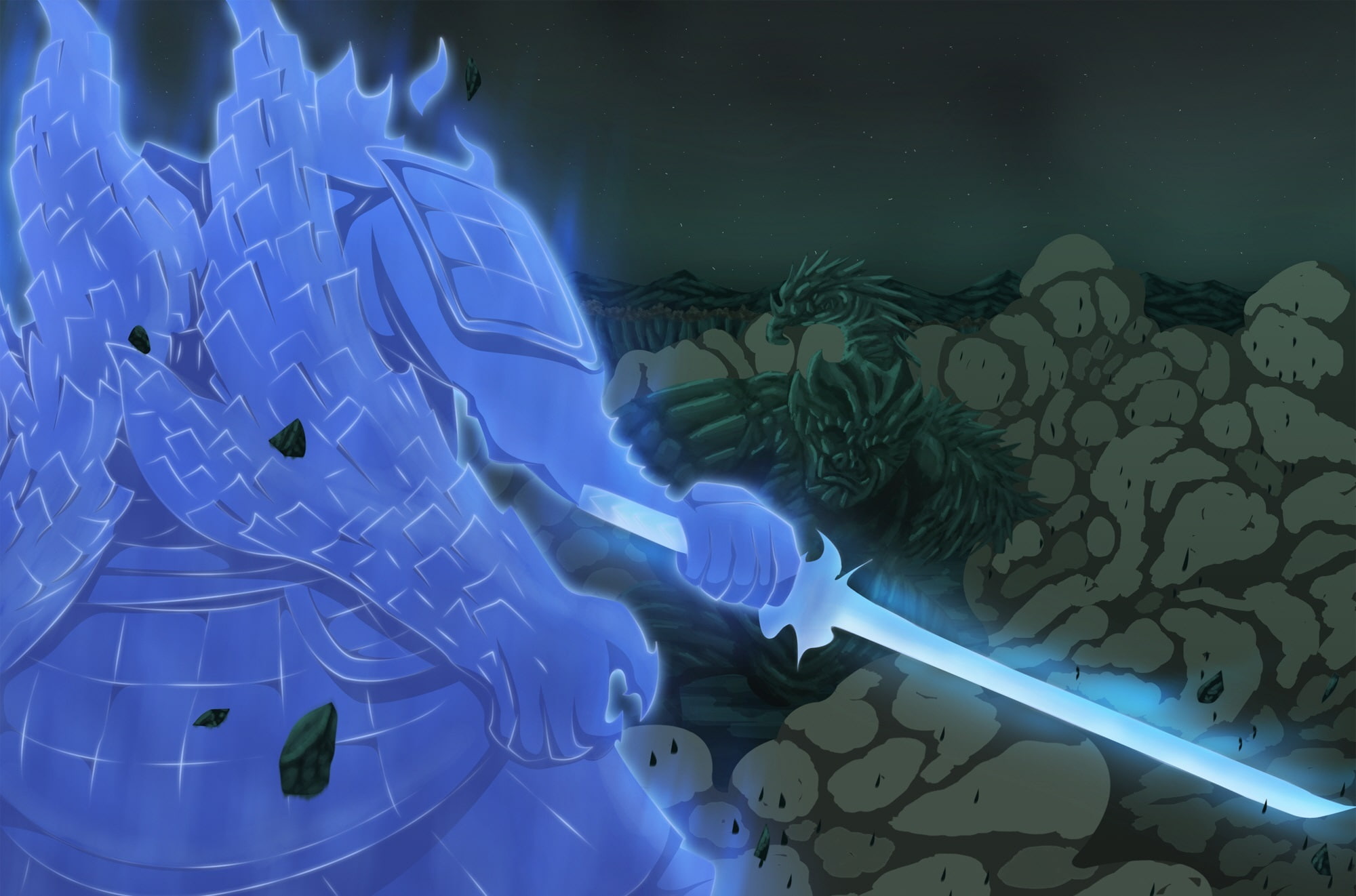 sword, manga, shippuden, Susano, 1080P, naruto, battle, HD Wallpaper