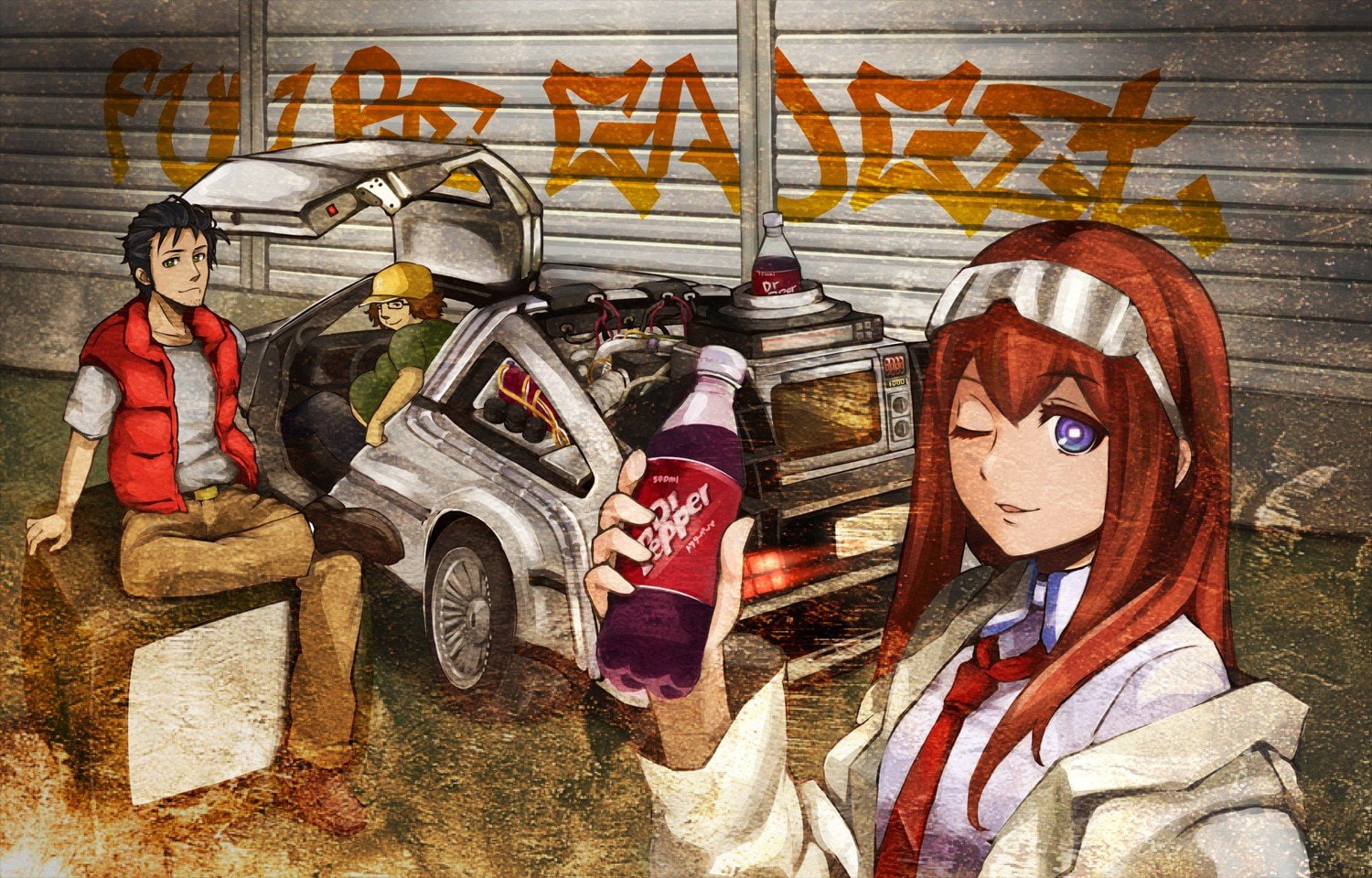 hashida, girls, makise, itaru, gate, kurisu, steins gate, okabe, anime, parody, 720P, boys, rintarou, HD Wallpaper