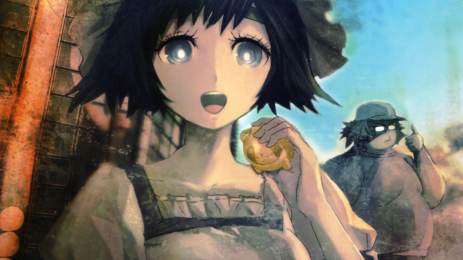 blue, hot, brunettes, steinsgate, shiina, x, art, hd, 1080P, boys, anime, Blue Eyes, eyes, girls, itaru, mayuri, hashida, HD Wallpaper
