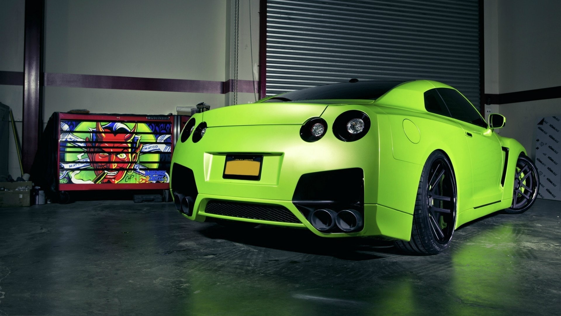 cars, nissan, green, 1080P, car, gtr, HD Wallpaper