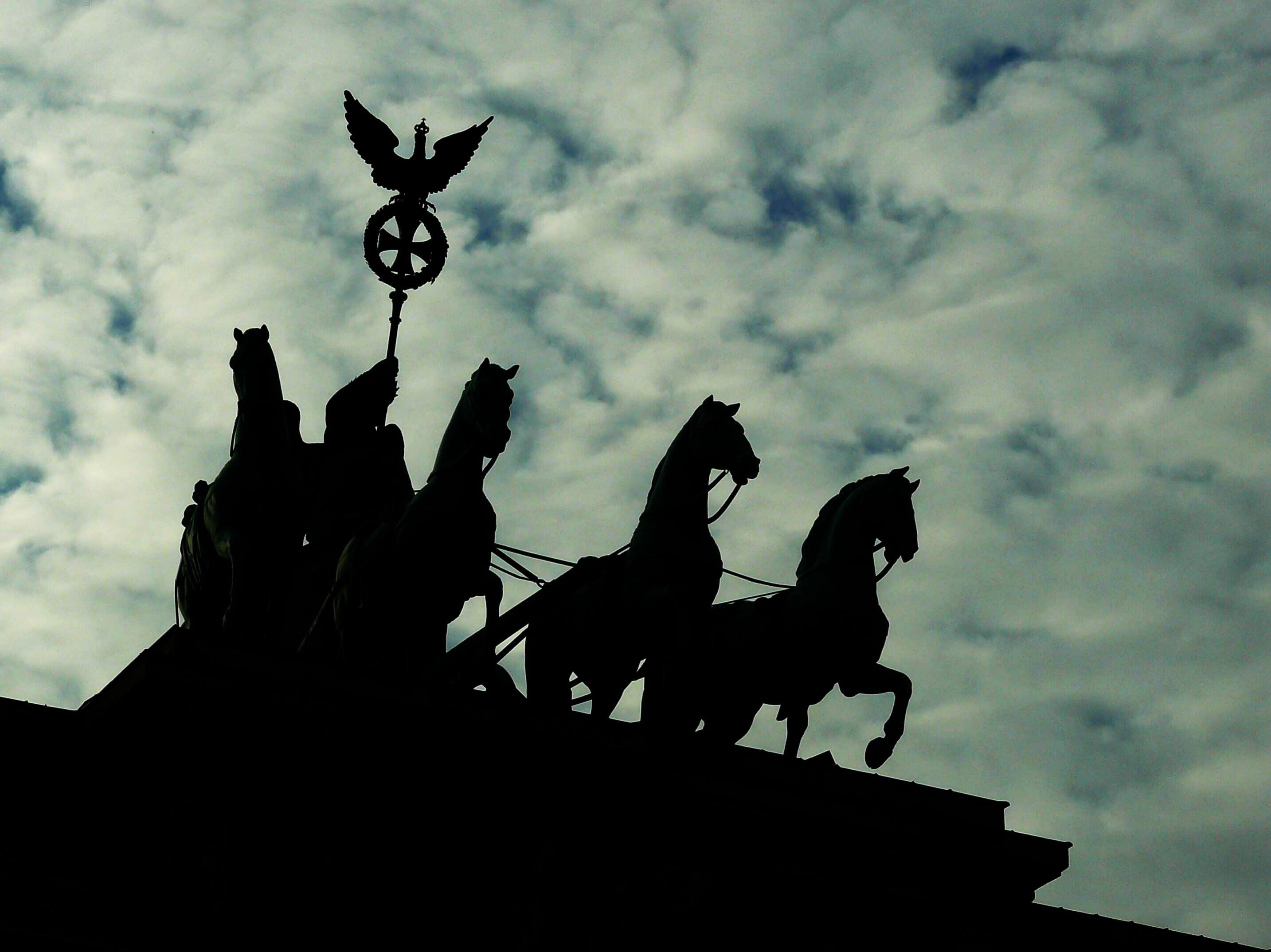 history, figure, capital, animal wildlife, silhouette, nature, domestic animals, imposing, domestic, horses, section, germany, cloud, city, goal, architecture, HD Wallpaper