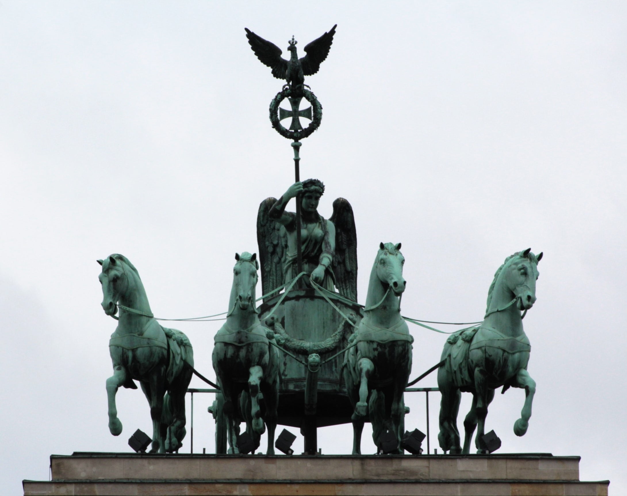 monument, building, creativity, low angle view, domestic, art and craft, architecture, no people, human representation, places of interest, berlin, brandenburg gate, HD Wallpaper