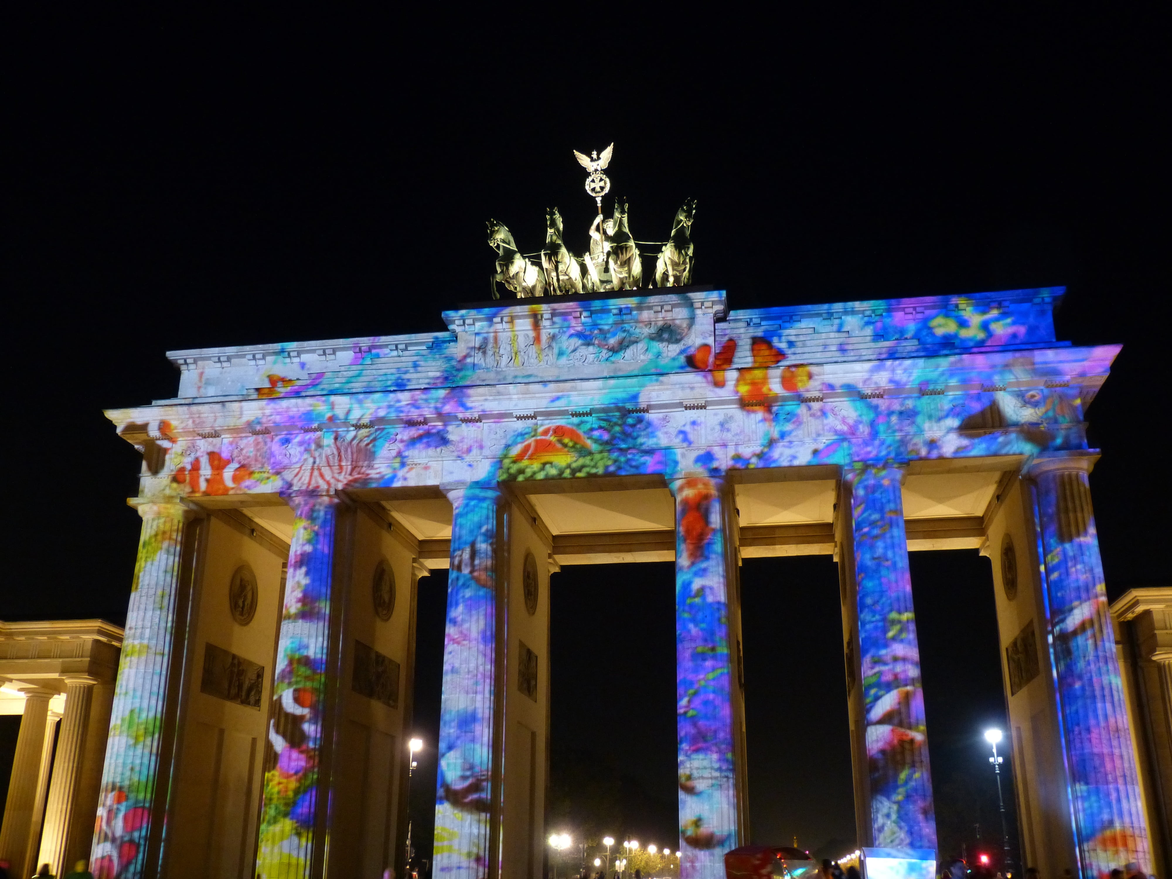 travel destinations, night, capital, dark, no people, tourism, 4K, sculpture, darkness, evening, art and craft, city, the past, travel, landmark, city gate, HD Wallpaper