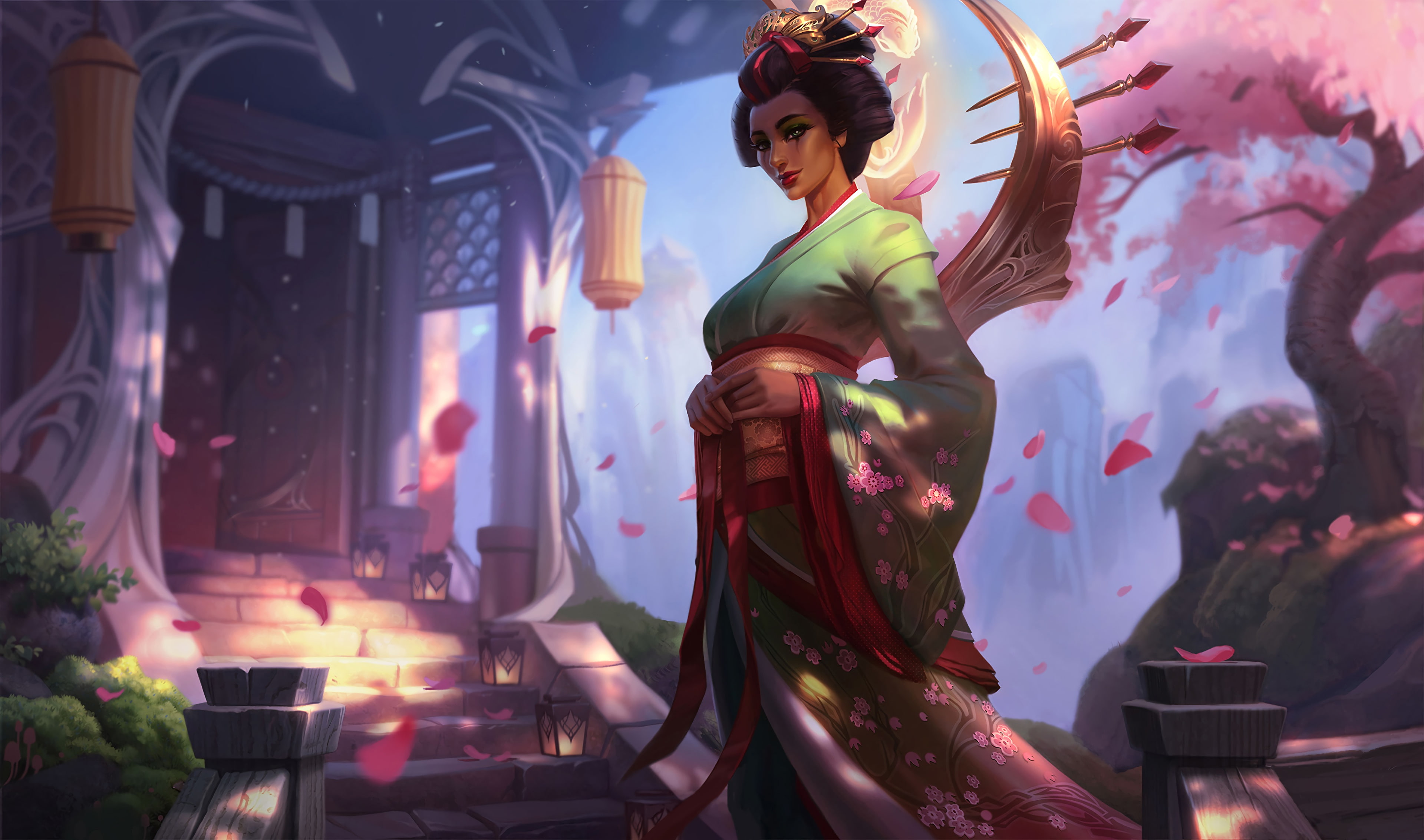 League of Legends, Sakura Karma, Jessica Oyhenart, 4K, LoL, art, HD Wallpaper