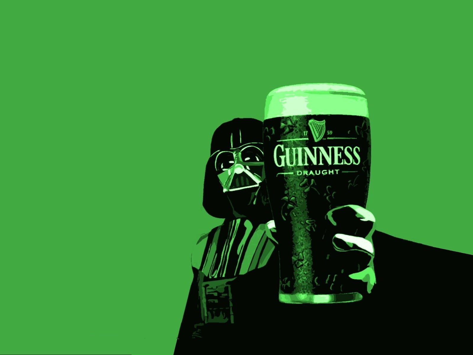 art, stars, Star Wars, wars, star, guinness, vader, Green, darth, hd, 720P, x, space, HD Wallpaper