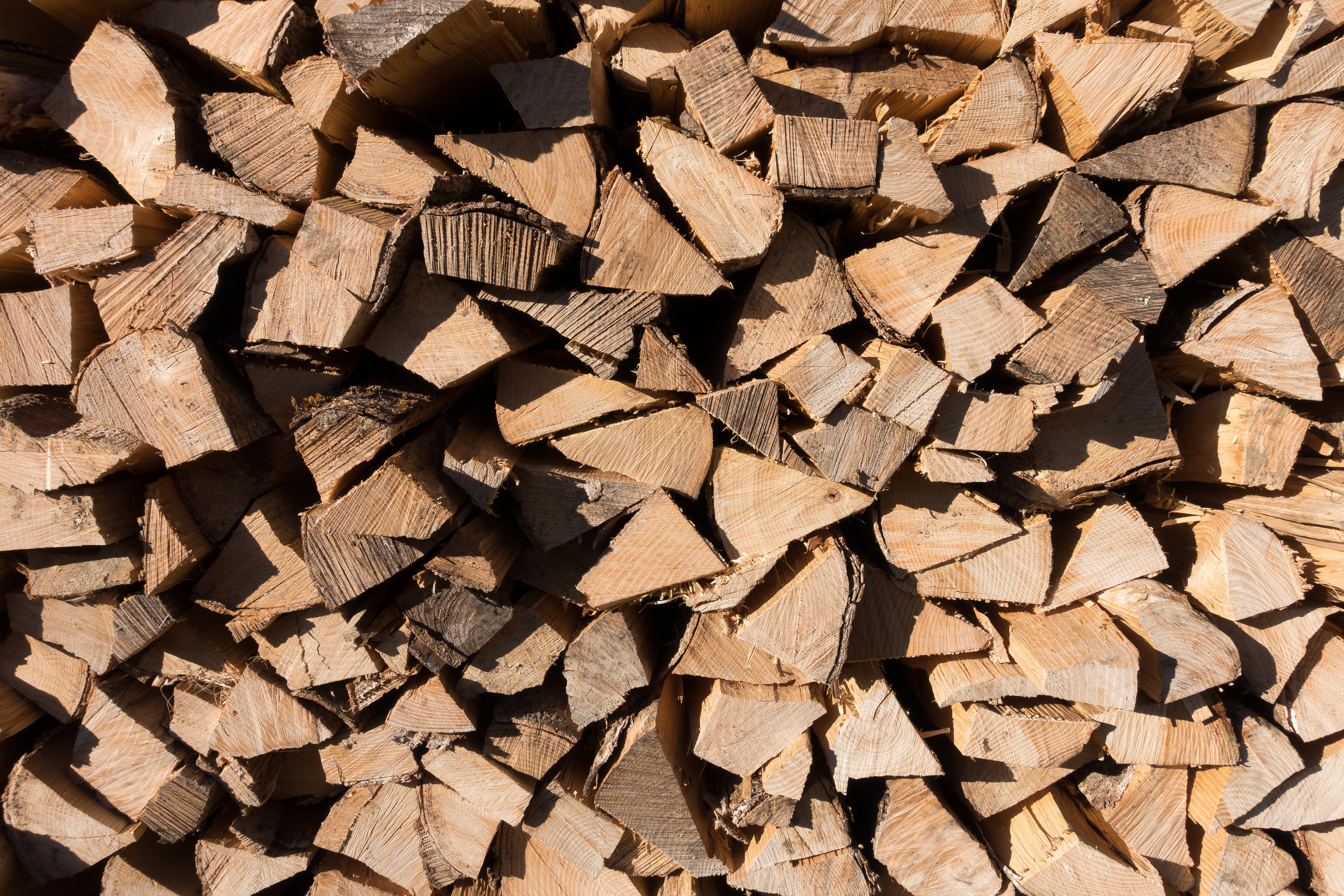 layered, stock, outdoors, timberyard, sunlight, woodpile, timber industry, hacked, heat, firewood, deforestation, full frame, no people, large group of objects, HD Wallpaper