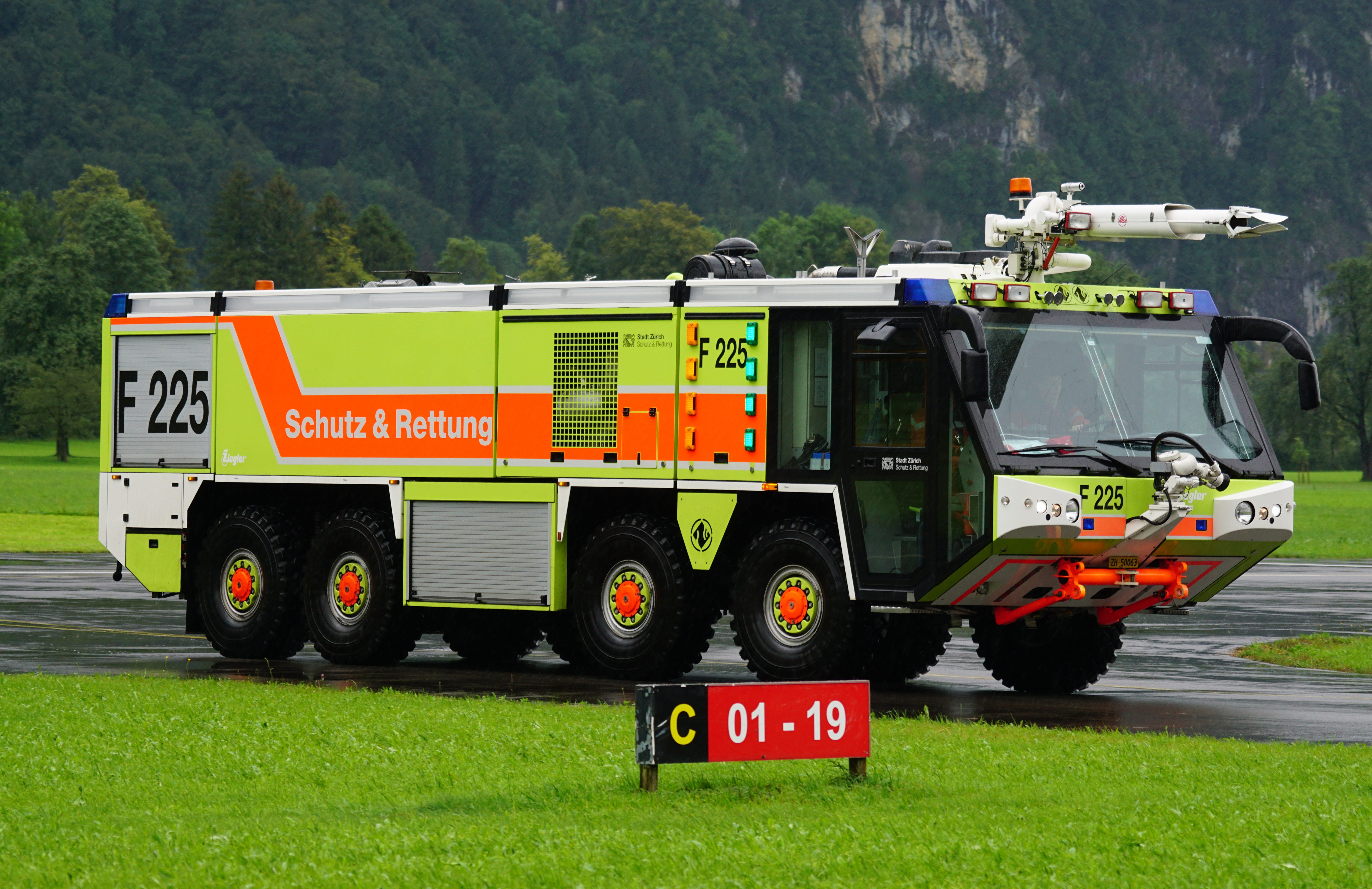 professional fire brigade, land vehicle, nature, zurich kloten, fire, front ejector, motor vehicle, 5K, plant, outdoors, occupation, tree, day, grass, HD Wallpaper